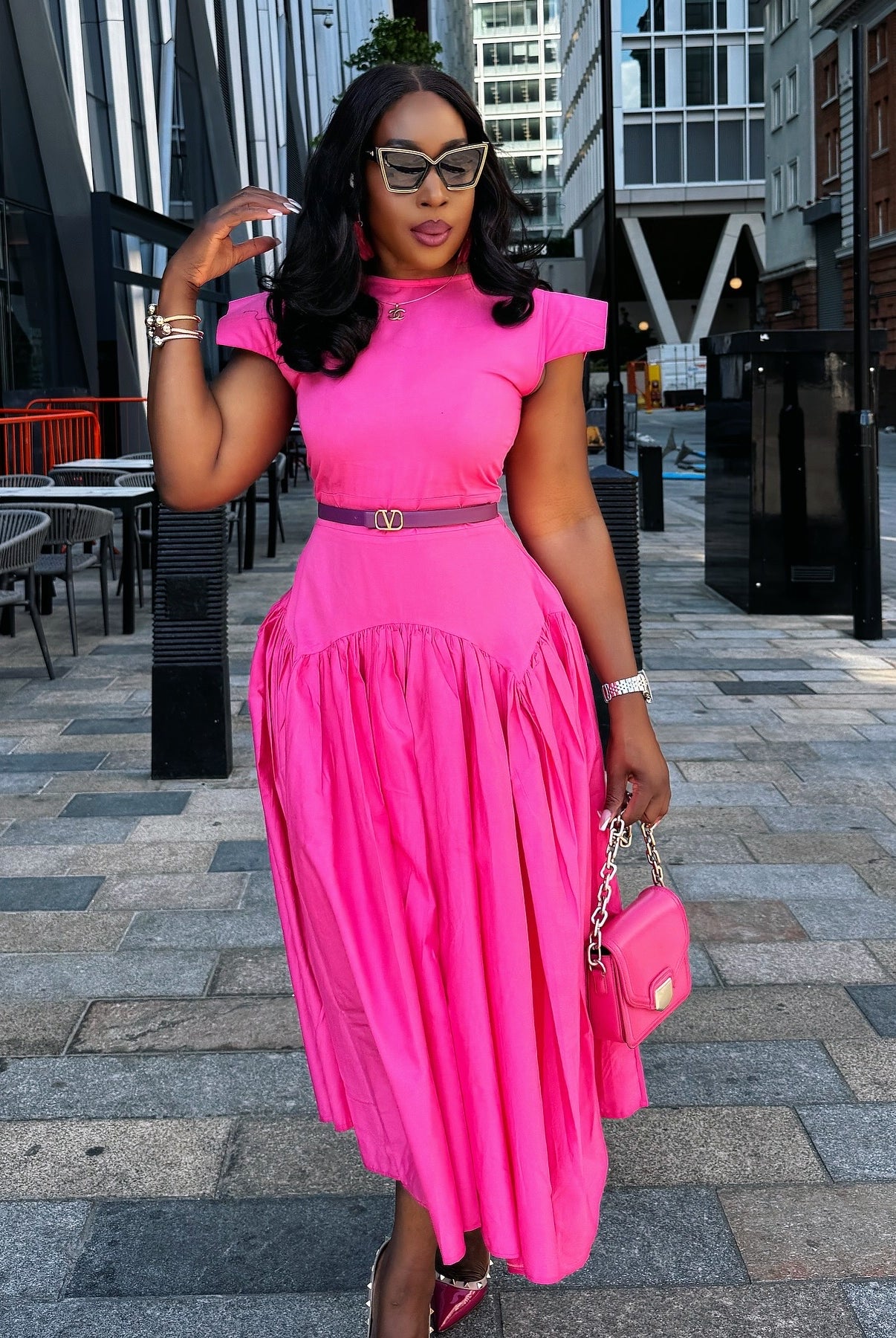 Handmade Cotton dress | wedding guest dress | African inspired midi dress | African print Dress | African Clothing Online Shop | Pink Cotton dress | Midi African dress UK | knee length African dress | Kintenge dress styles | african women's clothing | special occasion dress | kitenge dresses | Africa Dresses for Women | African dresses for wedding | Danshiki Dress | Trendy African Dress | Modern African Clothing | Modern African dress UK | African clothing UK