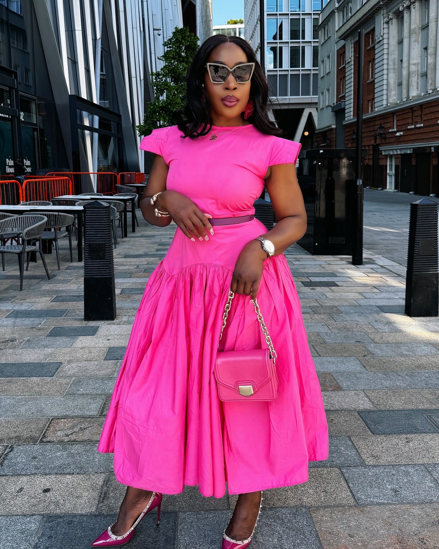 Handmade Cotton dress | wedding guest dress | African inspired midi dress | African print Dress | African Clothing Online Shop | Pink Cotton dress | Midi African dress UK | knee length African dress | Kintenge dress styles | african women's clothing | special occasion dress | kitenge dresses | Africa Dresses for Women | African dresses for wedding | Danshiki Dress | Trendy African Dress | Modern African Clothing | Modern African dress UK | African clothing UK