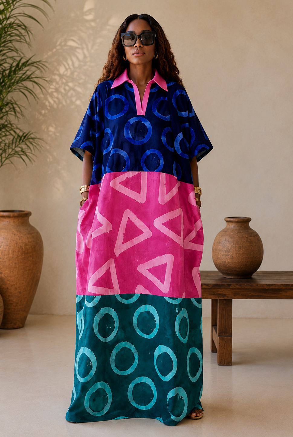 African Adire kampala dresses handmade with 100% cotton, Kampala tyed fabrics. Check out our range of African Kampala Adire dresses sustainable African Clothing handmade by local artisans in Africa. Kaftans, Boubou, Lounge wear, Bubu, comfortable boubou outfits, Plus size
