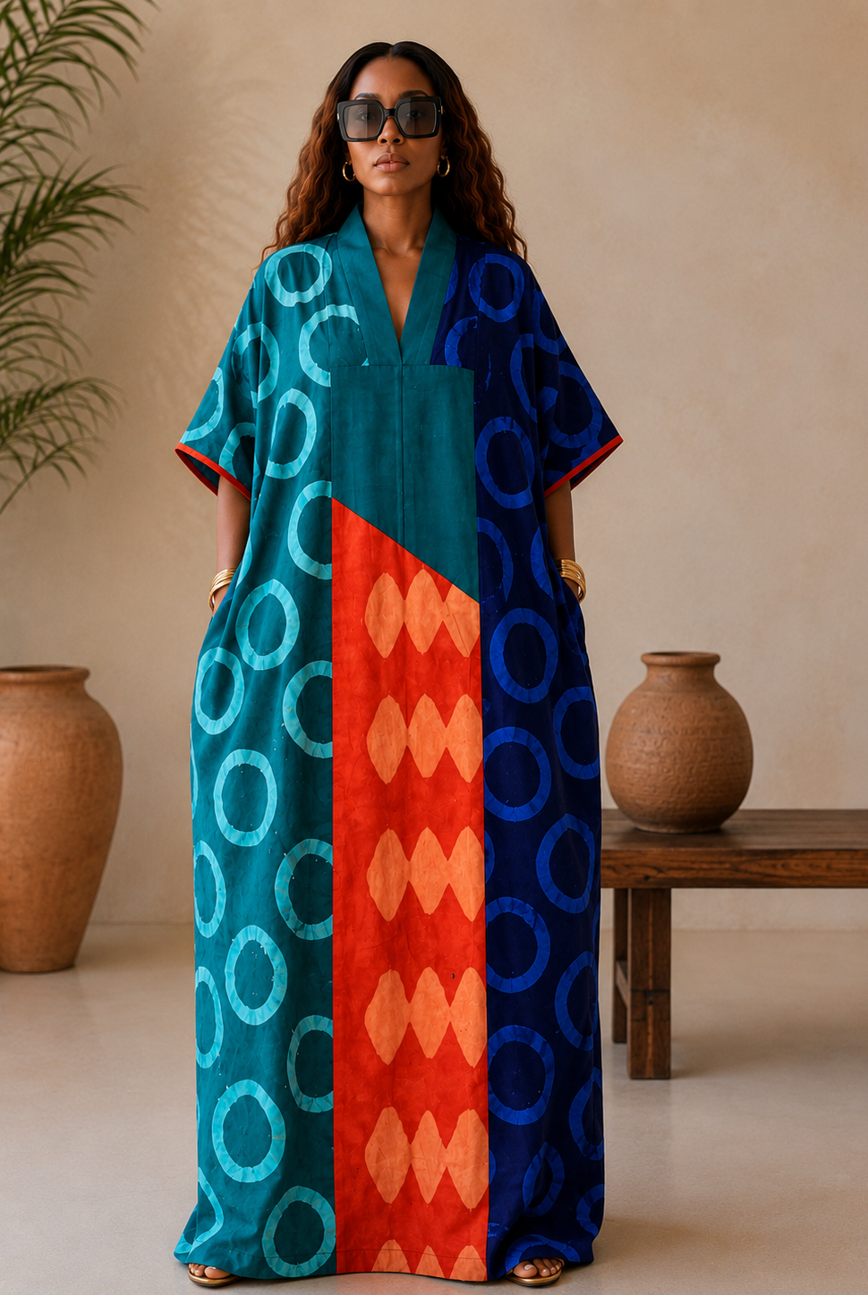 African Adire kampala dresses handmade with 100% cotton, Kampala tyed fabrics. Check out our range of African Kampala Adire dresses sustainable African Clothing handmade by local artisans in Africa. Kaftans, Boubou, Lounge wear, Bubu, comfortable boubou outfits, Plus size