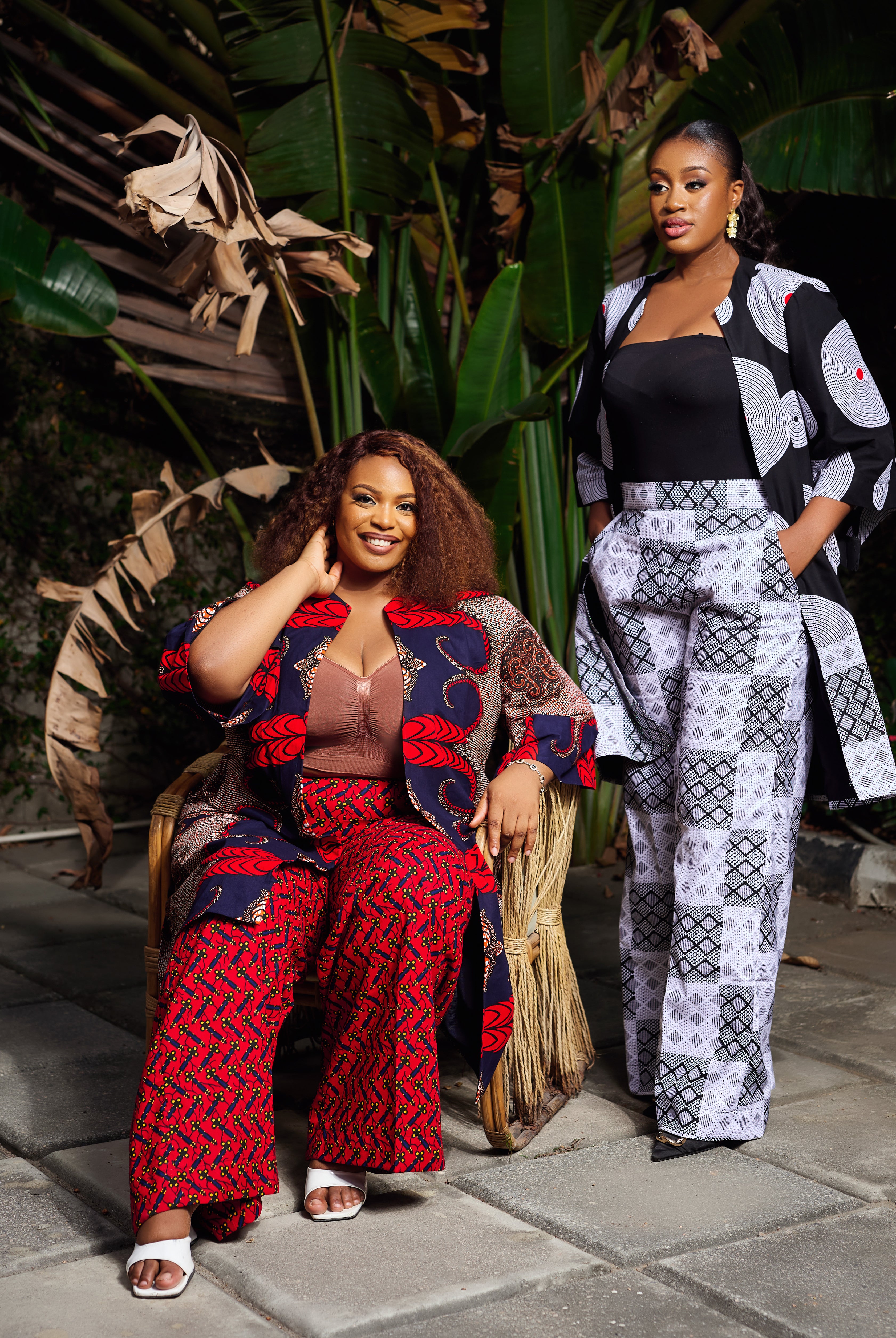 African Print outerwear | African print Jacket | Ankara kimono with headwrap| African Print Outerwear | Fall Fashion for African women | sustainable African Fashion | recycled African print clothing | Ethically sourced fashion | ethically sourced clothing | handmade clothing | African clothing for women | Ankara jacket | Tribal prints kimono | Floral African print clothing | Cotton Blazer | African print workwear | African clothing UK | Black-owned fashion brand | Kimono and Shorts set