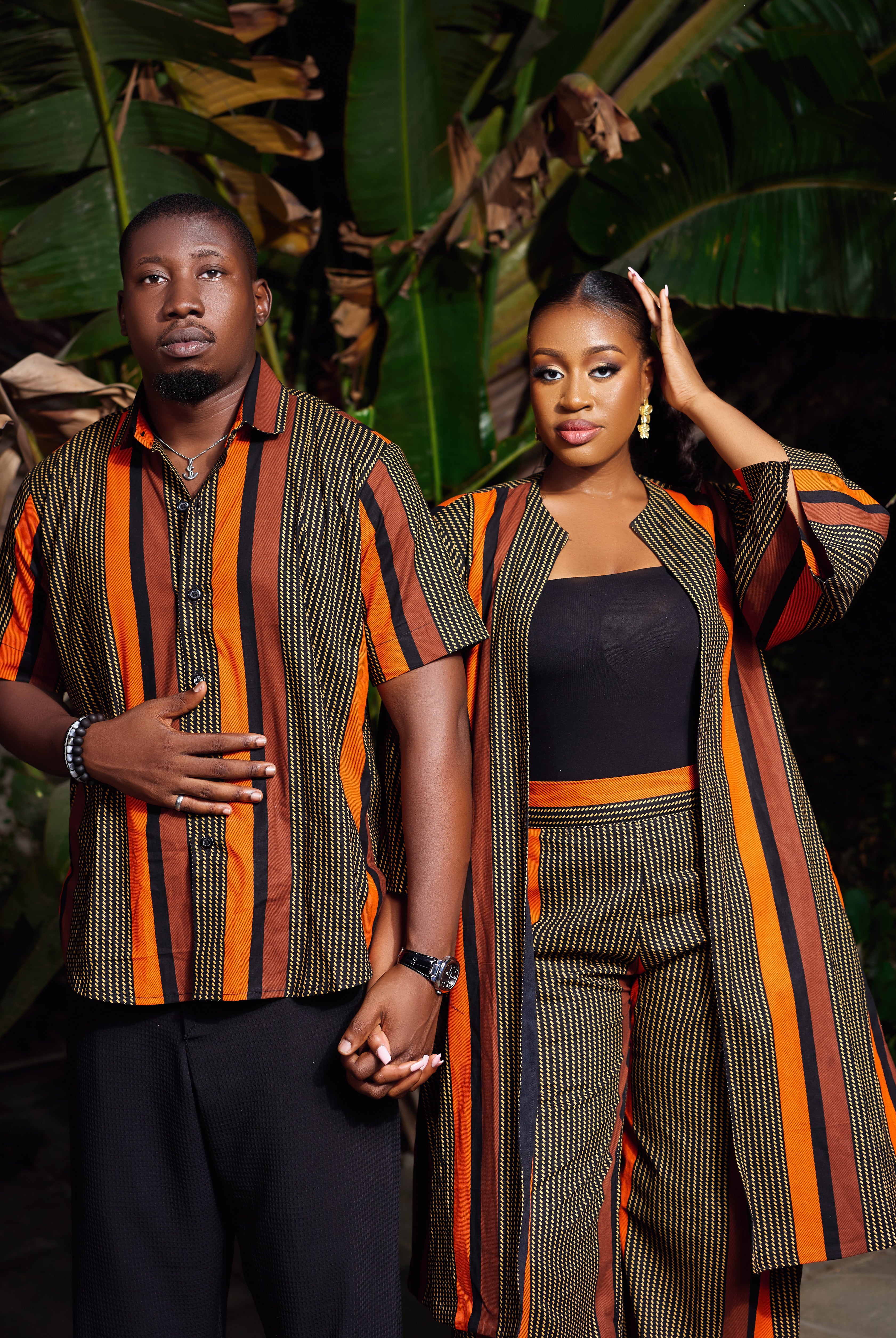 African Print outerwear | African print Jacket | Ankara kimono with headwrap| African Print Outerwear | Fall Fashion for African women | sustainable African Fashion | recycled African print clothing | Ethically sourced fashion | ethically sourced clothing | handmade clothing | African clothing for women | Ankara jacket | Tribal prints kimono | Floral African print clothing | Cotton Blazer | African print workwear | African clothing UK | Black-owned fashion brand | Kimono and Shorts set