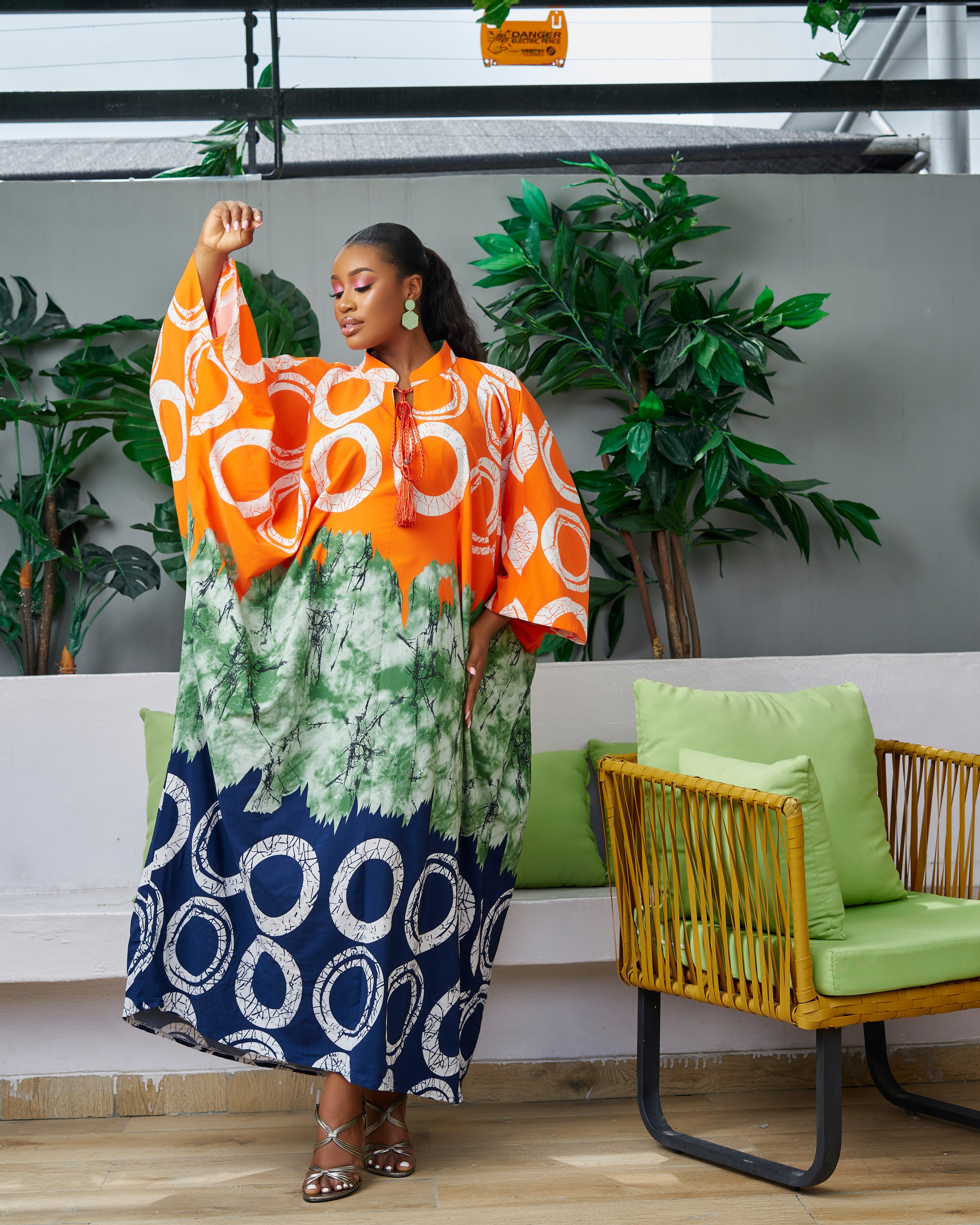 Discover trendy African clothing from CUMO London. This multicoloured V neckline African print Kaftan boubou is handmade featuring frill sleeves. One size fits all African boubou in vibrant bold colour African Print Cover-ups Beach Tunics - Dashiki Kaftan Beach Dress |Boubou dress| African maxi gown| African kaftan | African bubu | African boubou | Midi Kaftan Bubu | African Maxi dresses |