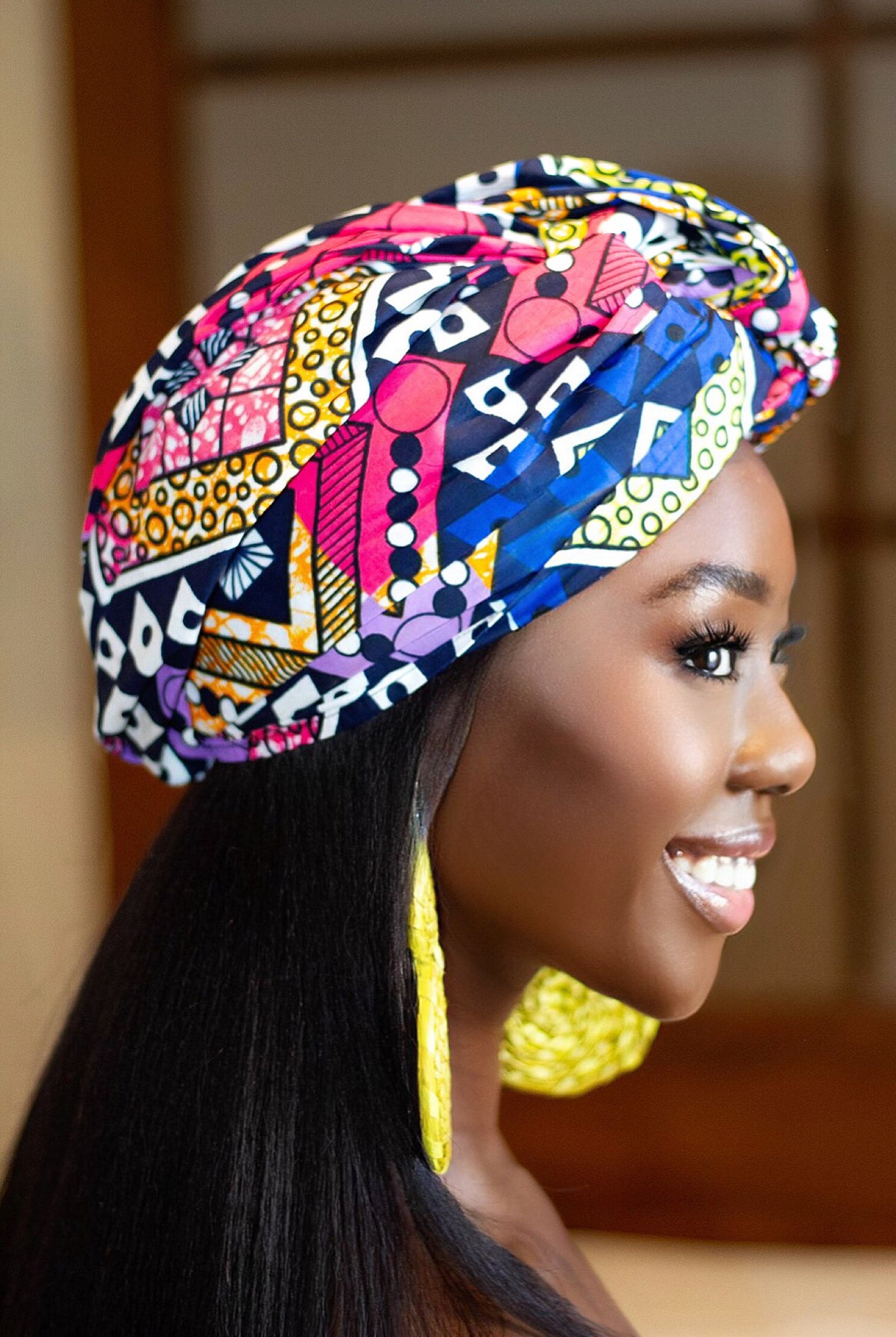 African Print headwrap| Ankara headwrap | African piece bandana | Ankara headpiece | African headband | Ankara headband | African print scarf | African scarf | Ankara cotton scarf | Ankara bandana | African headgear | African headpiece | Gele | Rattan Earring | Rattan drop earring | African style giftset | African inspired gift items | African accessories | Ankara accessories