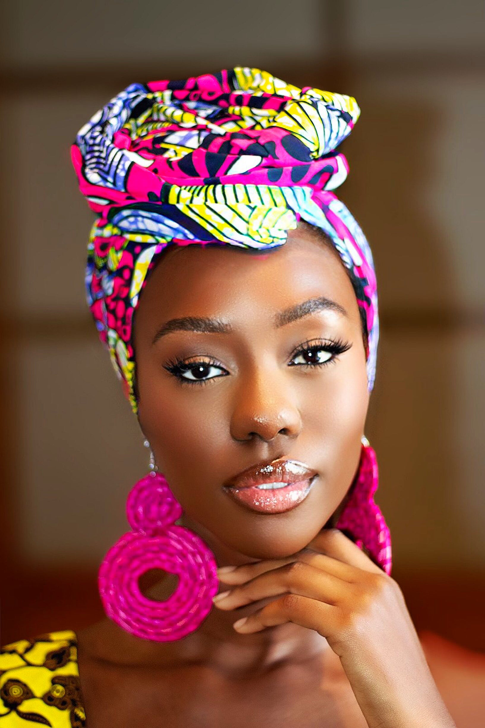 African Print headwrap| Ankara headwrap | African piece bandana | Ankara headpiece | African headband | Ankara headband | African print scarf | African scarf | Ankara cotton scarf | Ankara bandana | African headgear | African headpiece | Gele | Rattan Earring | Rattan drop earring | African style giftset | African inspired gift items | African accessories | Ankara accessories | Kente accessories |African Clothing from CUMO LONDON