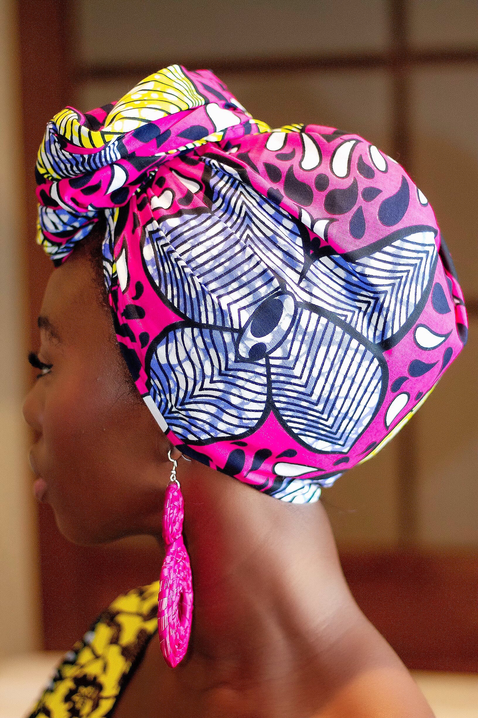 African Print headwrap| Ankara headwrap | African piece bandana | Ankara headpiece | African headband | Ankara headband | African print scarf | African scarf | Ankara cotton scarf | Ankara bandana | African headgear | African headpiece | Gele | Rattan Earring | Rattan drop earring | African style giftset | African inspired gift items | African accessories | Ankara accessories | Kente accessories |African Clothing from CUMO LONDON