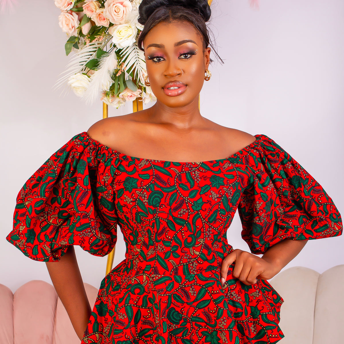 Off Shoulder Peplum African Dresses Peplum Blouse Styles Off