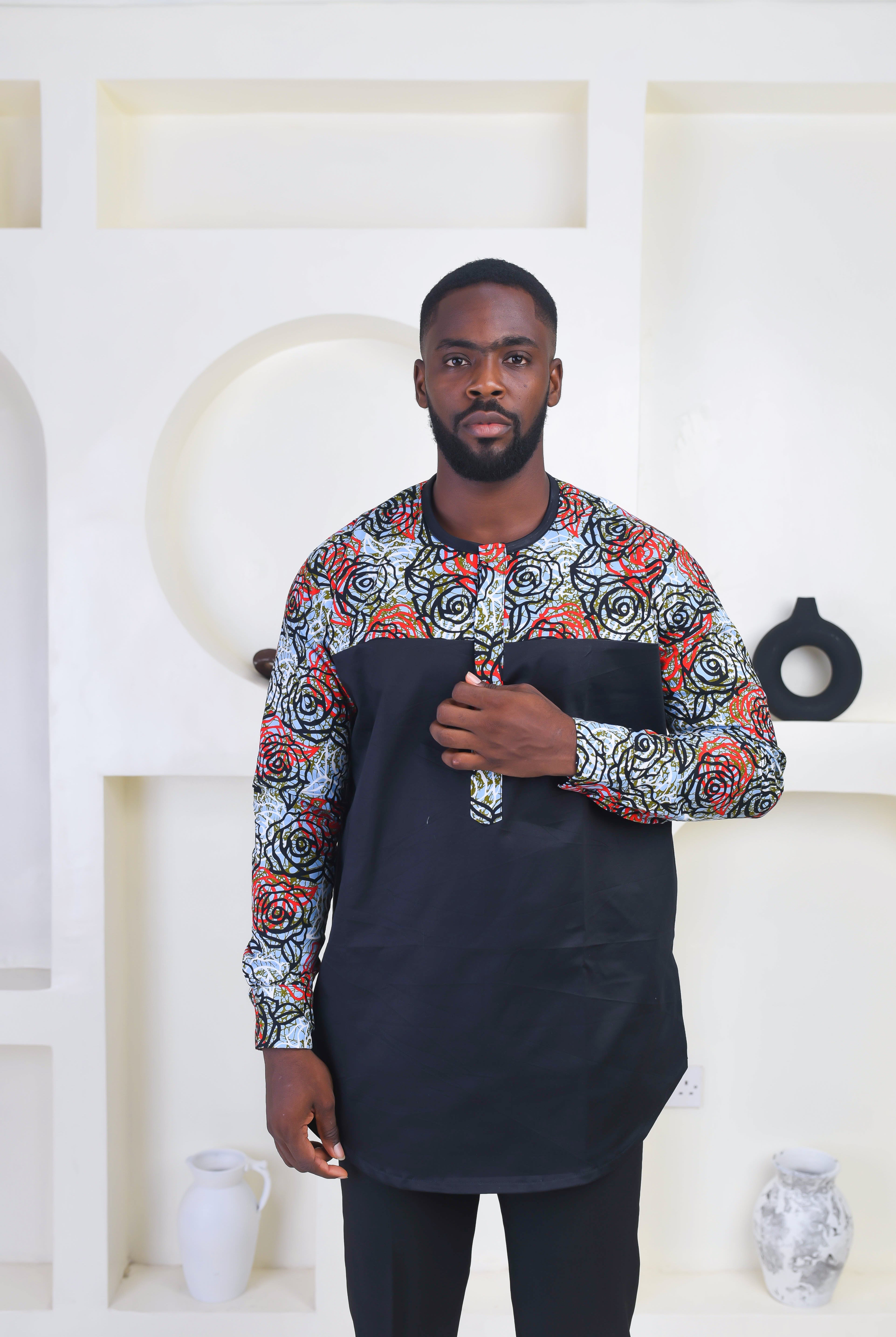 African print Shirt for Men | African Ankara Sweatshirt | African Clothing for Men | African print long sleeve shirt | Modern African Clothing for men | African shirt | Tribal pattern shirt for men | Ankara shirt | African print shorts | African print clothing UK | African print apparel | African Print clothing online | Trendy African clothing store | Buy African outfits for men | Matching African Print outfits | 2 pcs African print clothing