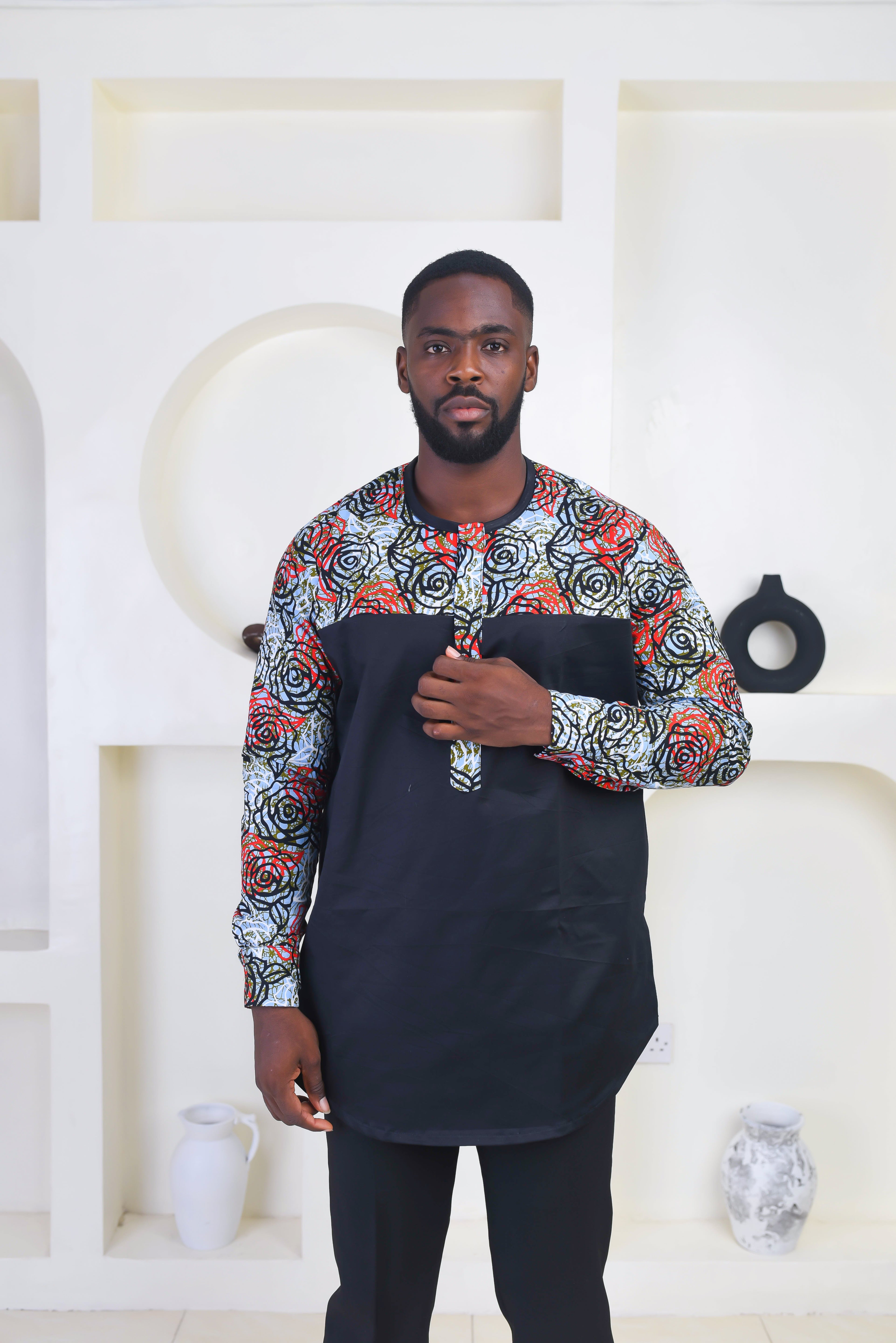 African print Shirt for Men | African Ankara Sweatshirt | African Clothing for Men | African print long sleeve shirt | Modern African Clothing for men | African shirt | Tribal pattern shirt for men | Ankara shirt | African print shorts | African print clothing UK | African print apparel | African Print clothing online | Trendy African clothing store | Buy African outfits for men | Matching African Print outfits | 2 pcs African print clothing