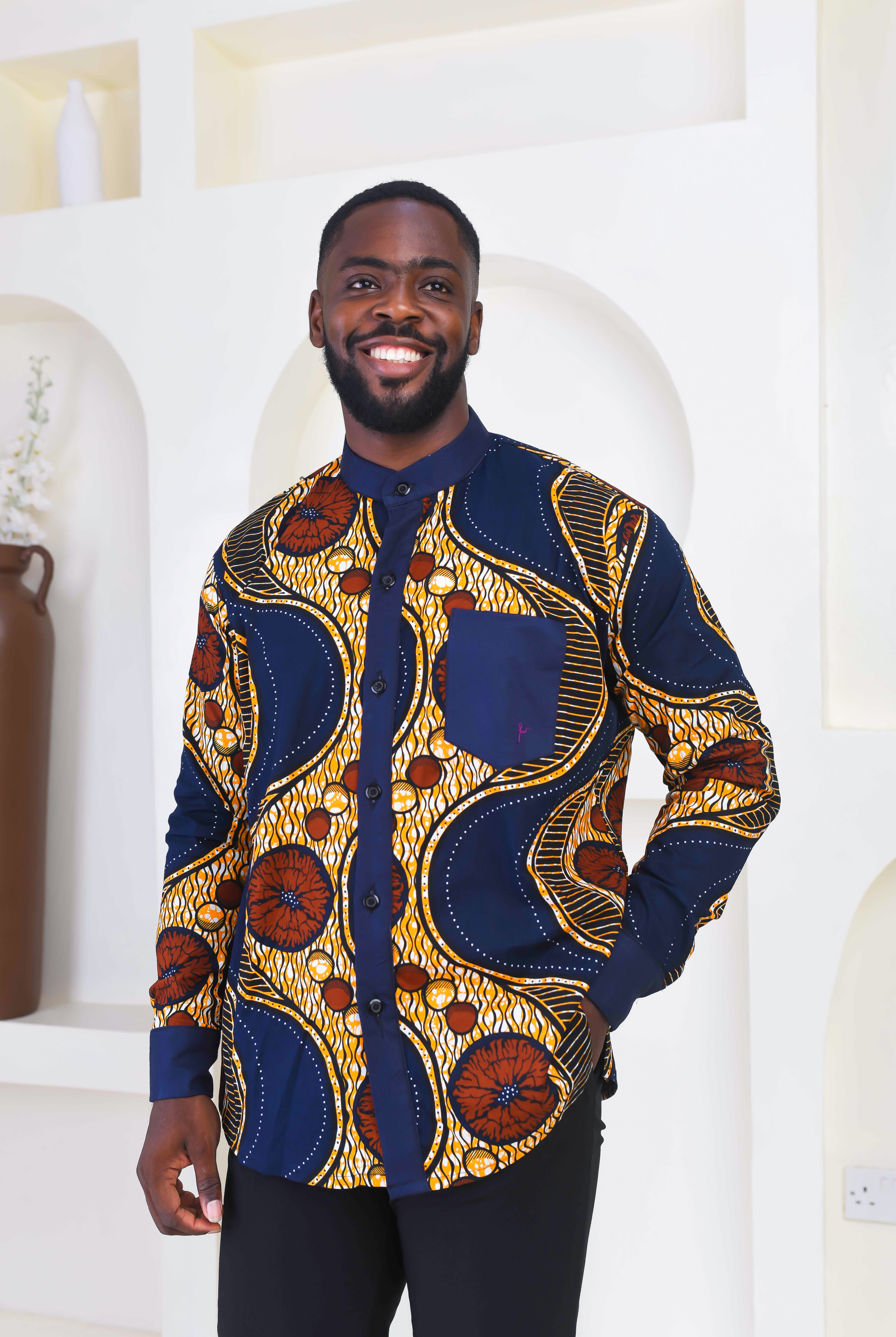 African print Shirt for Men | African Ankara Sweatshirt | African Clothing for Men | African print long sleeve shirt | Modern African Clothing for men | African shirt | Tribal pattern shirt for men | Ankara shirt | African print shorts | African print clothing UK | African print apparel | African Print clothing online | Trendy African clothing store | Buy African outfits for men | Matching African Print outfits | 2 pcs African print clothing