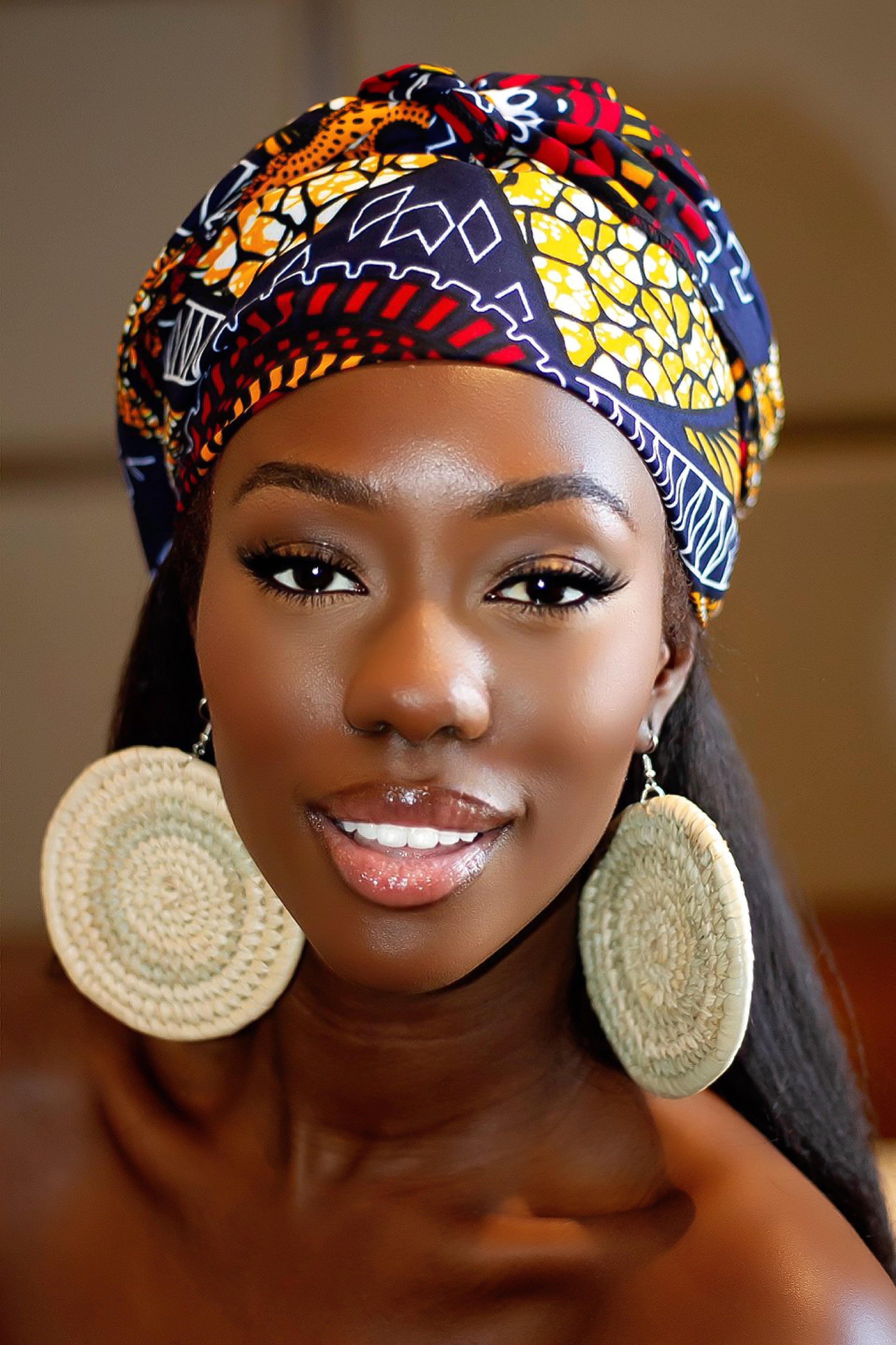 African Print headwrap| Ankara headwrap | African piece bandana | Ankara headpiece | African headband | Ankara headband | African print scarf | African scarf | Ankara cotton scarf | Ankara bandana | African headgear | African headpiece | Gele | Rattan Earring | Rattan drop earring | African style giftset | African inspired gift items | African accessories | Ankara accessories | Kente accessories |African Clothing from CUMO LONDON