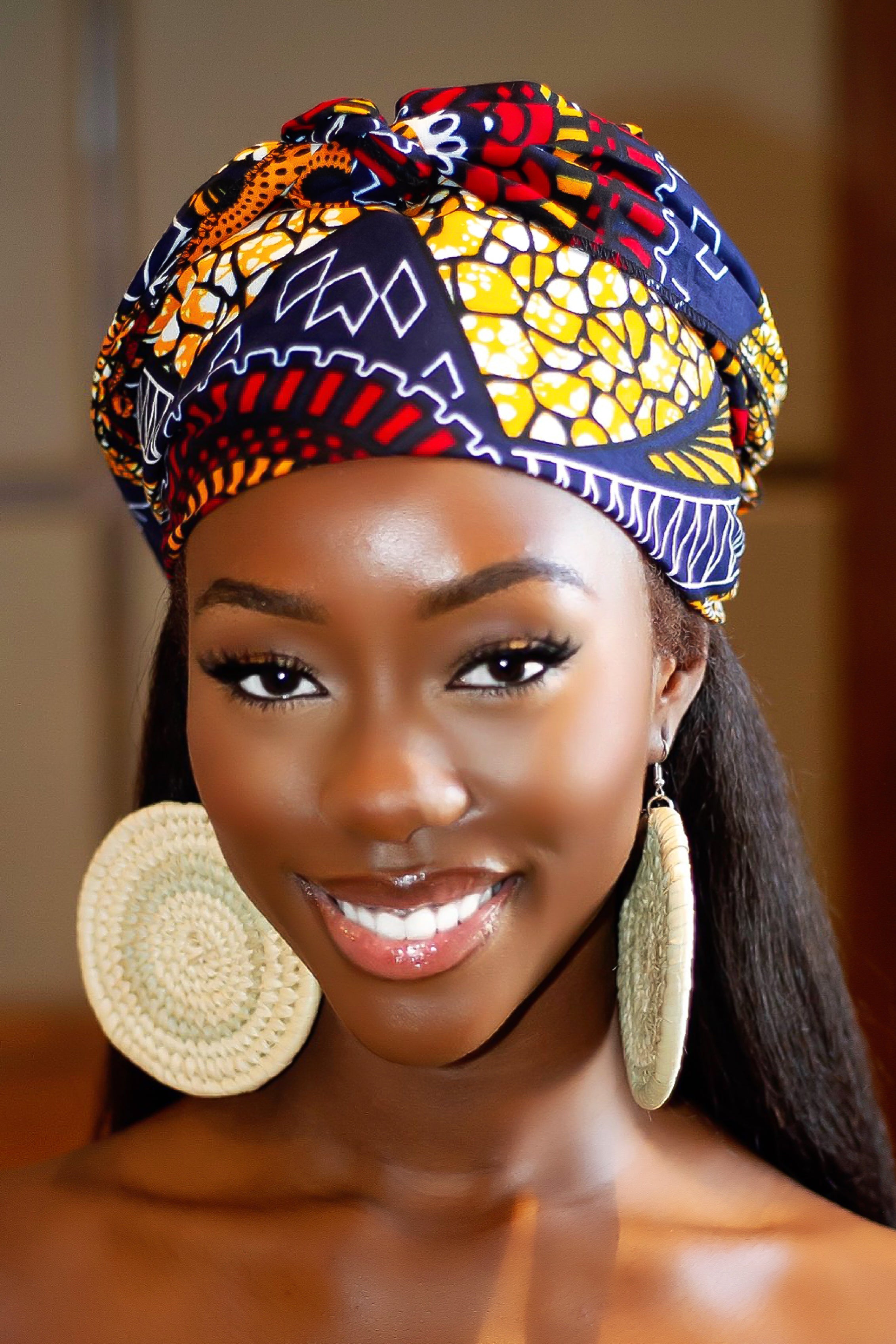 African Print headwrap| Ankara headwrap | African piece bandana | Ankara headpiece | African headband | Ankara headband | African print scarf | African scarf | Ankara cotton scarf | Ankara bandana | African headgear | African headpiece | Gele | Rattan Earring | Rattan drop earring | African style giftset | African inspired gift items | African accessories | Ankara accessories | Kente accessories |African Clothing from CUMO LONDON