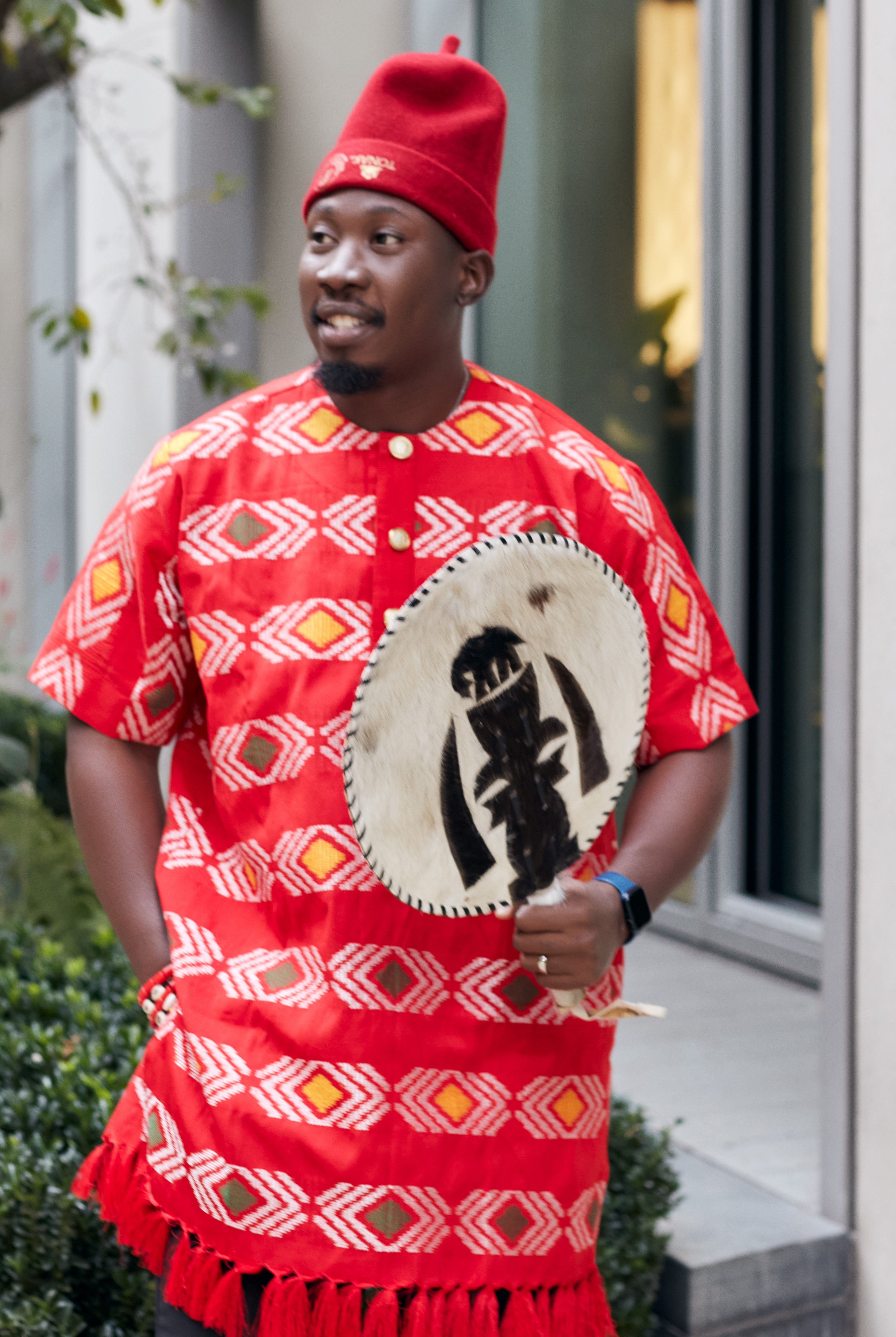 Igbo Chieftaincy Red Cap crafted for cultural ceremonies, weddings, Traditional Nigerian menswear with timeless heritage style. Shop authentic Chieftaincy Caps