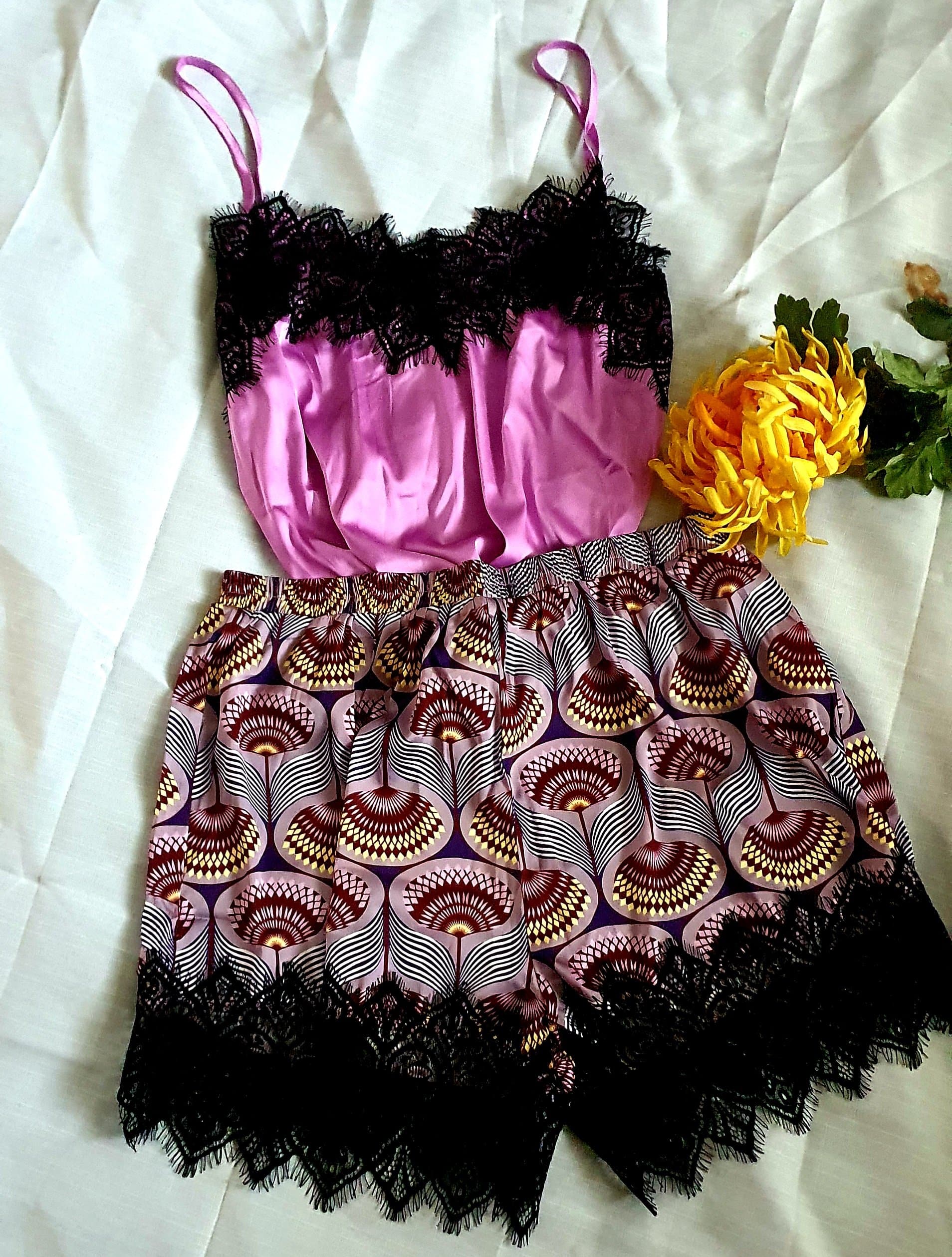 African sleepwear | African print Sleepwear | African print nightwear | African Print Pyjamas | Sleepwear for African women | sustainable nightwears | recycled nightwear | Ethically sourced fashion | ethically sourced clothing | handmade clothing | African clothing for women | Silk nightwear | Tribal prints | ethnic patterns | silk sleepwear | Sleepwear | African clothing UK | Black-owned fashion