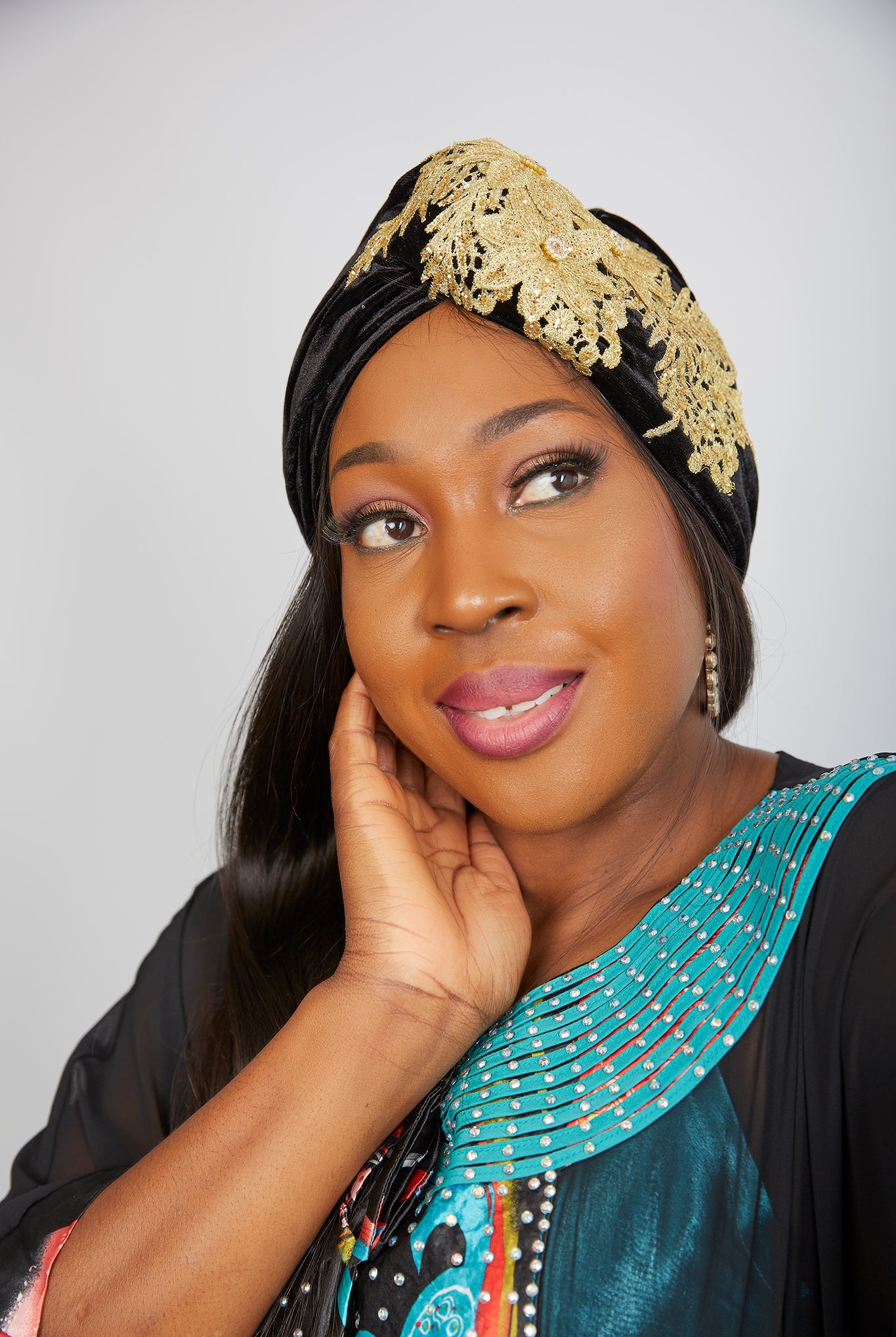 Pre made headwrap | Ready to wear turban | Pre made turban | Sequin Headwrap | Velvet Turban Headwrap | Velvet Turban