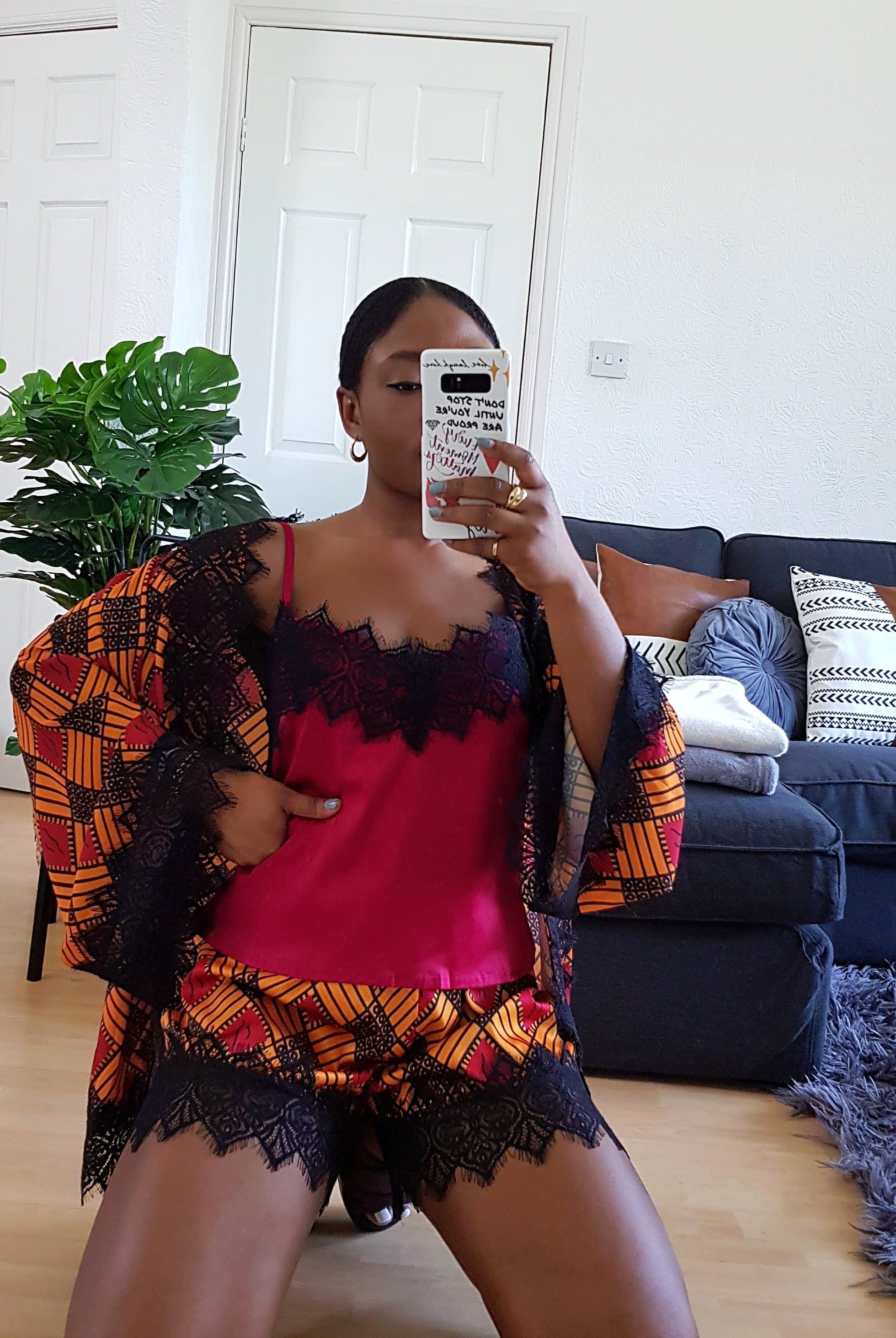 African sleepwear | African print Sleepwear | African print nightwear | African Print Pyjamas | Sleepwear for African women | sustainable nightwears | recycled nightwear | Ethically sourced fashion | ethically sourced clothing | handmade clothing | African clothing for women | Silk nightwear | Tribal prints | ethnic patterns | silk sleepwear | Sleepwear | African clothing UK | Black-owned fashion