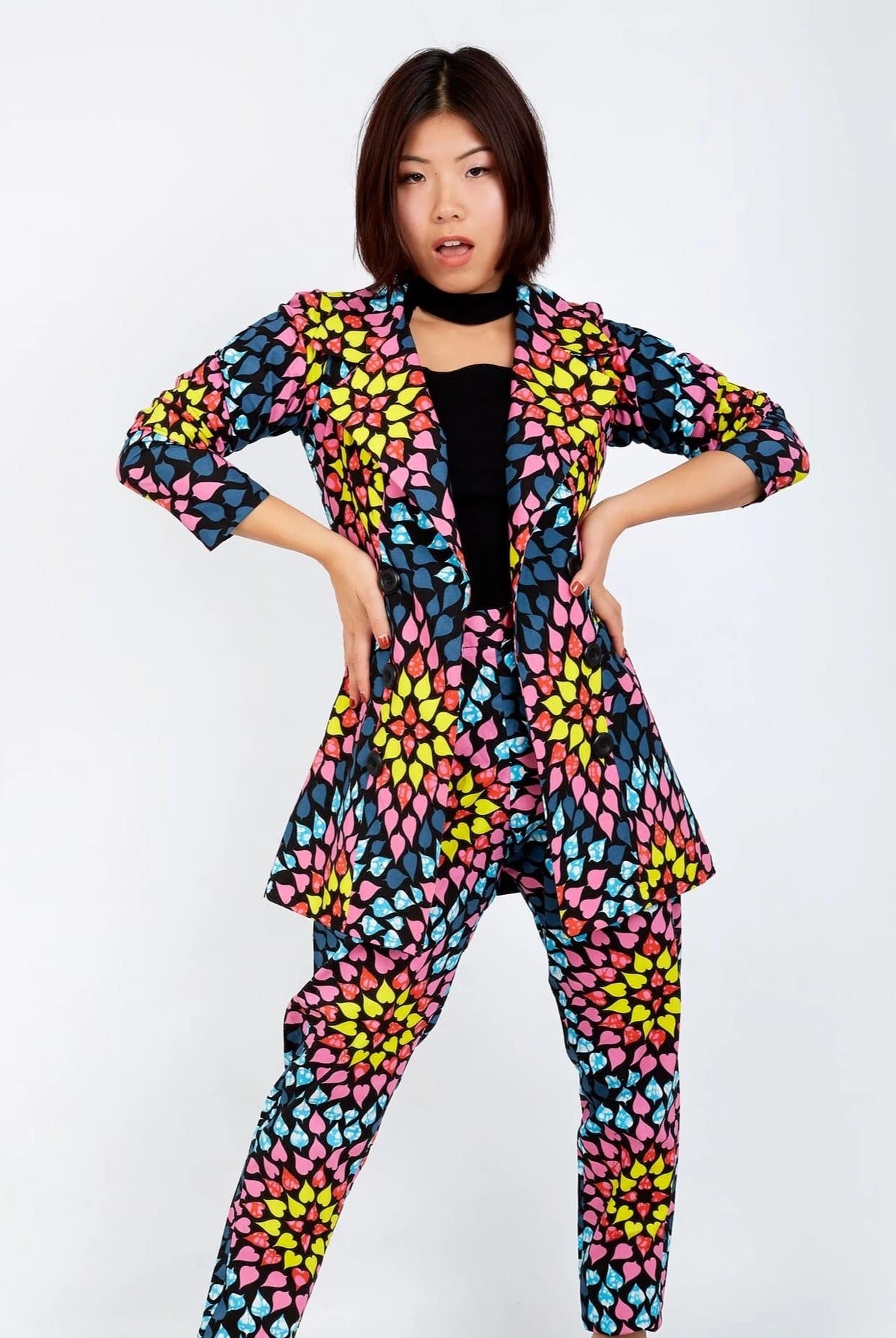 New In ONNA African Ankara Print Jacket and Trouser Set - African Clothing from CUMO LONDON