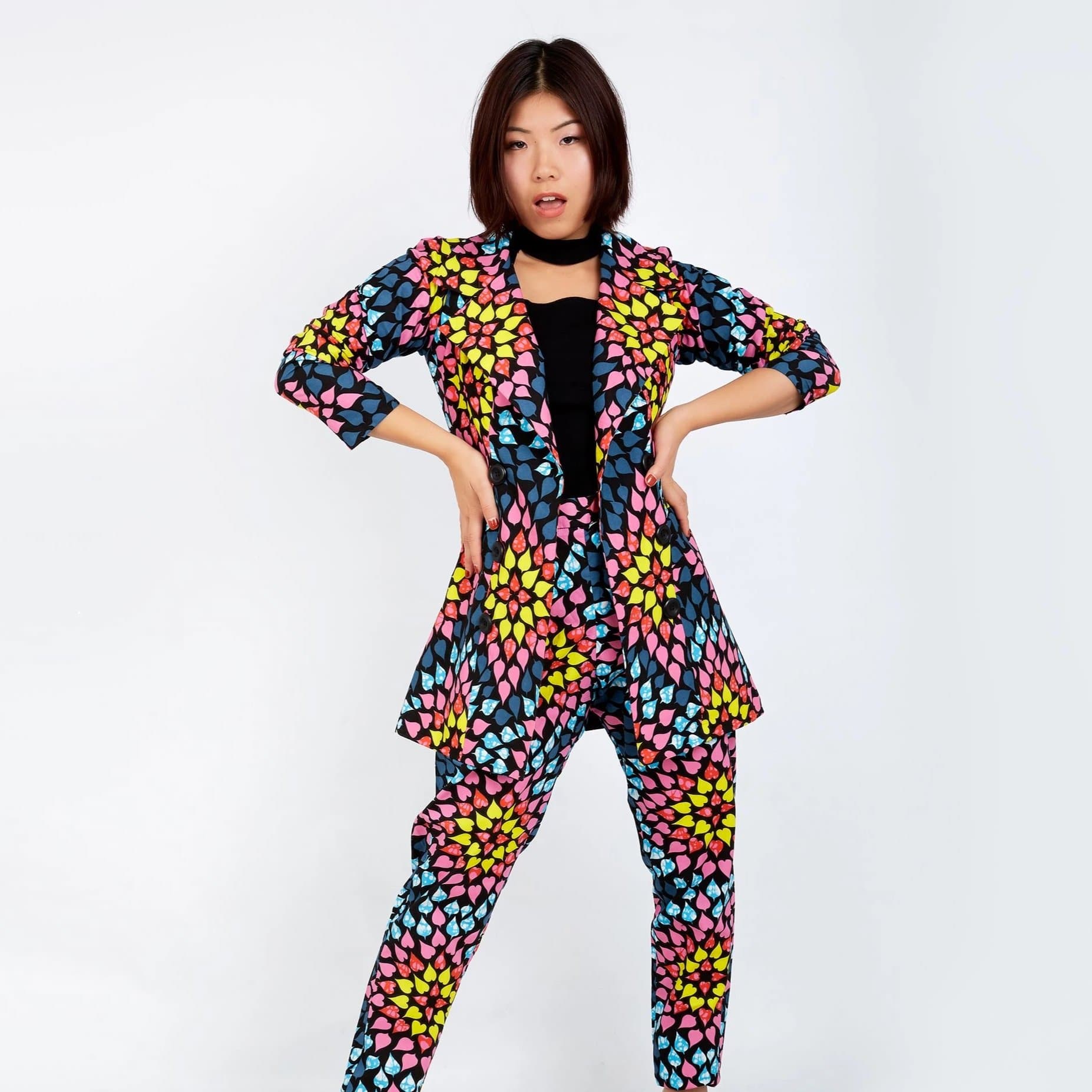 New In ONNA African Ankara Print Jacket and Trouser Set - African Clothing from CUMO LONDON