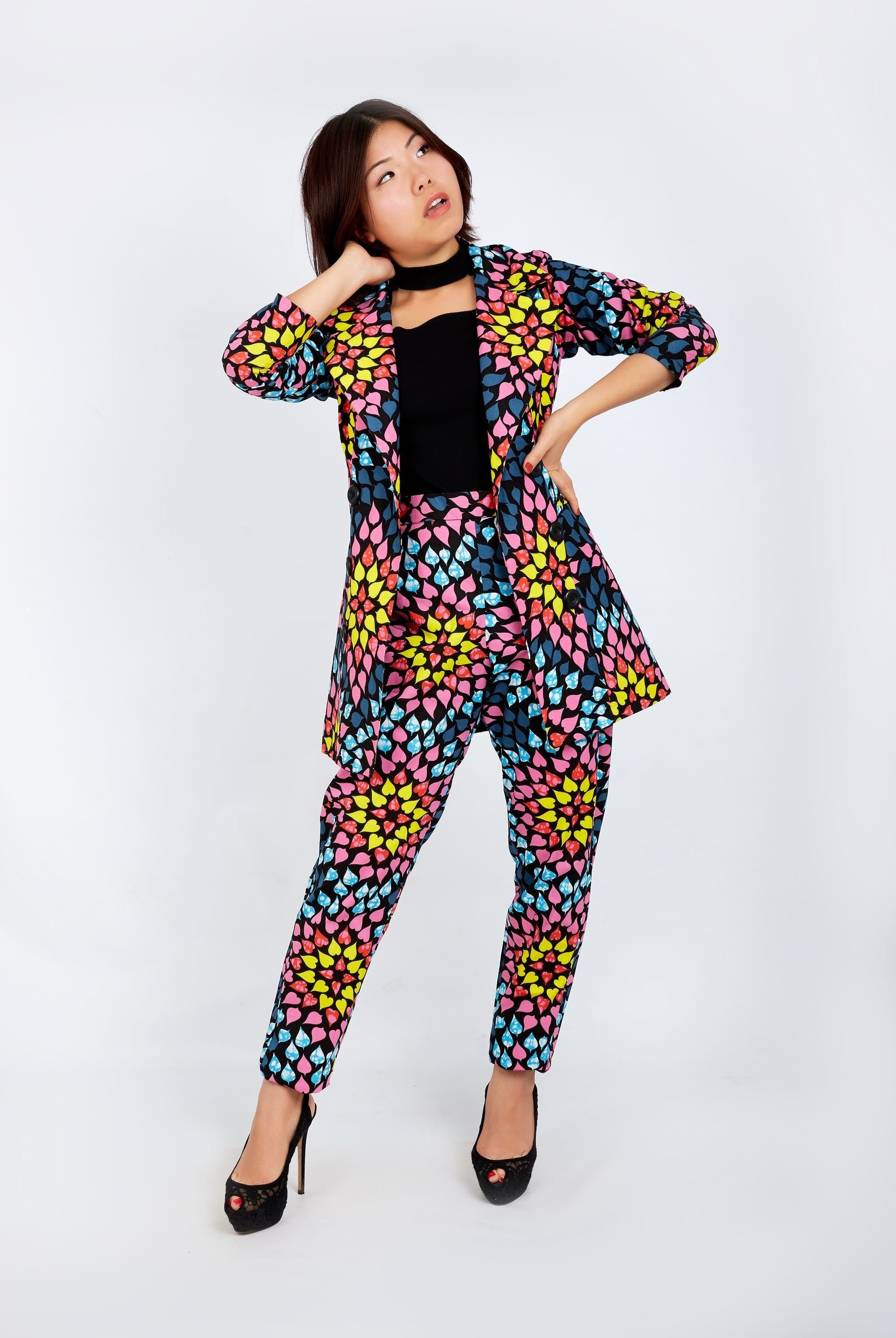New In ONNA African Ankara Print Jacket and Trouser Set - African Clothing from CUMO LONDON
