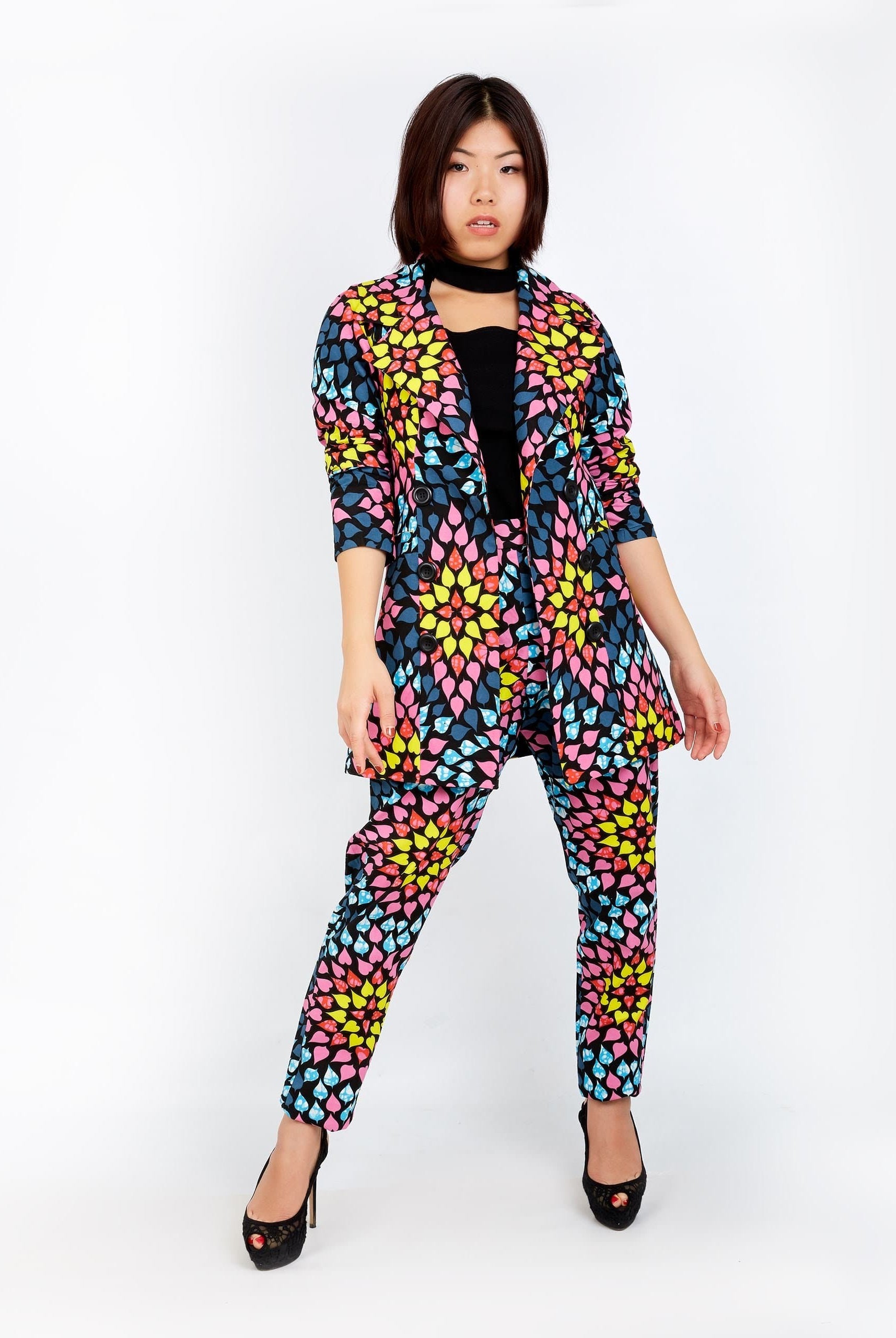 New In ONNA African Ankara Print Jacket and Trouser Set - African Clothing from CUMO LONDON