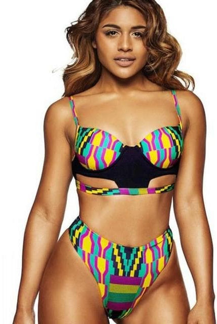 carnival outfit | African festival outfit | festival costume | Trendy African print swimwear | 2pc Swimwear made with kente prints | Ankara swimsuit for women | ethnic swim suits | tribal beachwear | Tribal swimwear | bathing suit made with African print kente | swimsuit handmade with kente african print | ethnic swimming costume | African print swimming costume