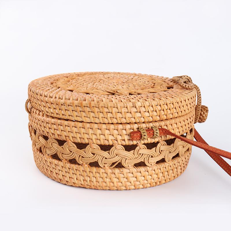 Handwoven Circle Rattan Beach Bag - African Clothing from CUMO LONDON