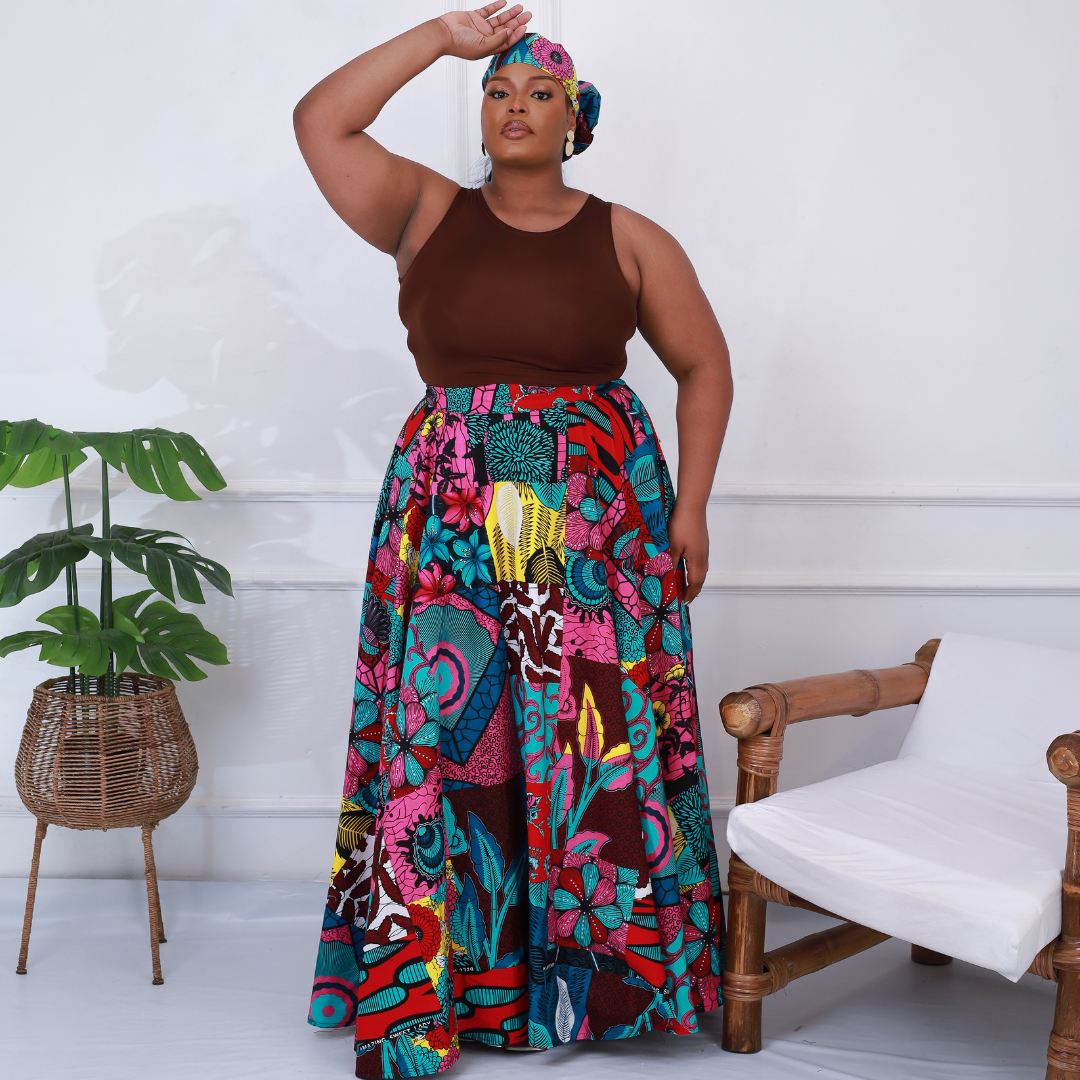 Long african print skirts best sale
