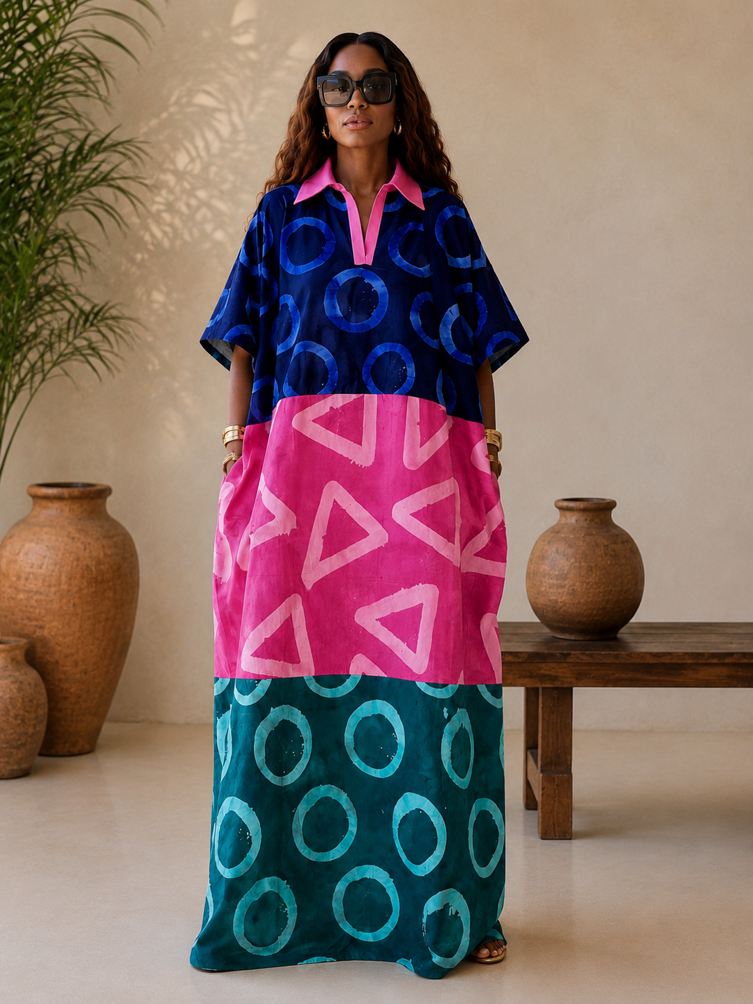 African Adire kampala dresses handmade with 100% cotton, Kampala tyed fabrics. Check out our range of African Kampala Adire dresses sustainable African Clothing handmade by local artisans in Africa. Kaftans, Boubou, Lounge wear, Bubu, comfortable boubou outfits, Plus size 
