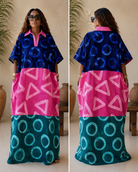 African Adire kampala dresses handmade with 100% cotton, Kampala tyed fabrics. Check out our range of African Kampala Adire dresses sustainable African Clothing handmade by local artisans in Africa. Kaftans, Boubou, Lounge wear, Bubu, comfortable boubou outfits, Plus size 