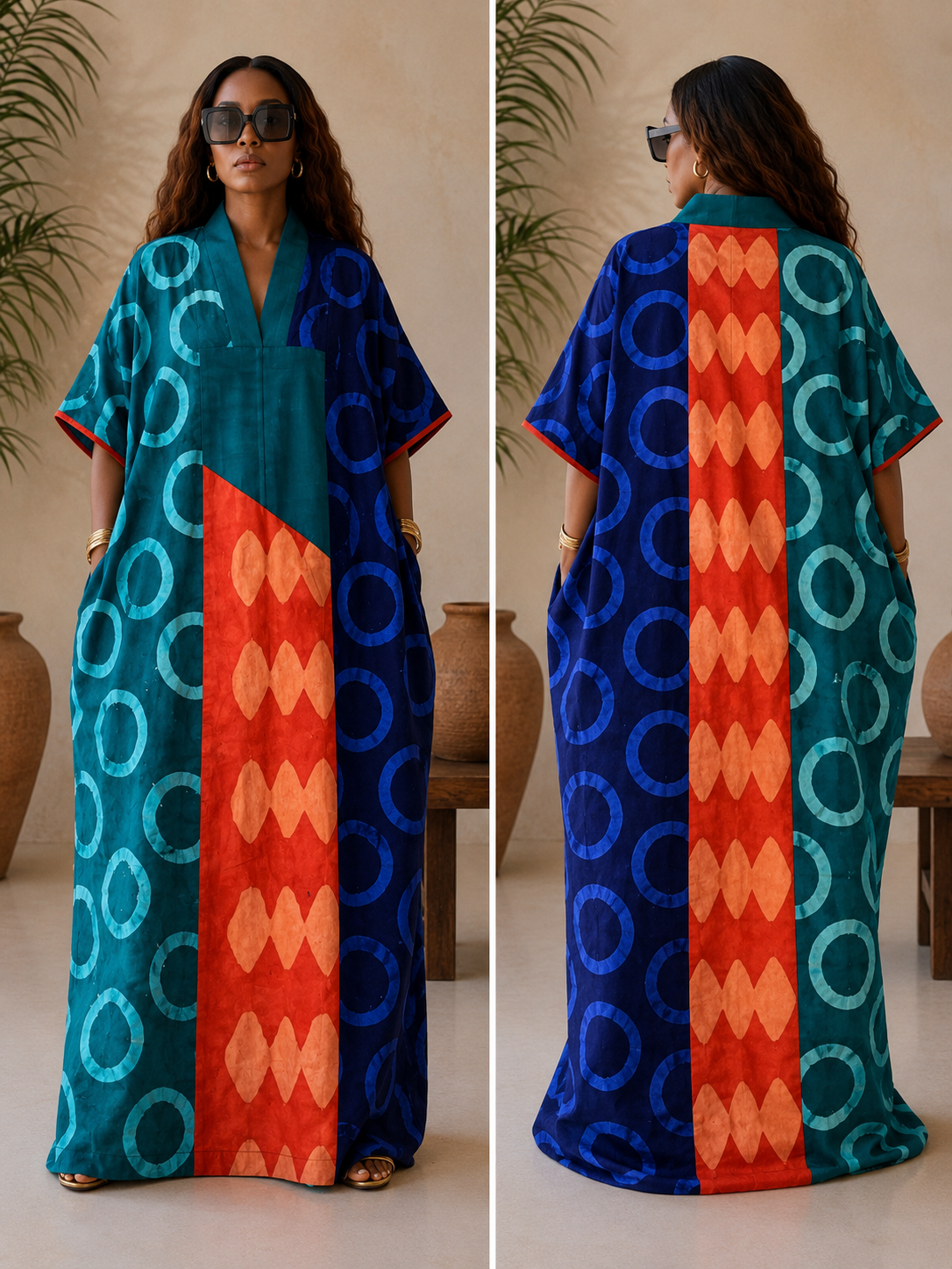 African Adire kampala dresses handmade with 100% cotton, Kampala tyed fabrics. Check out our range of African Kampala Adire dresses sustainable African Clothing handmade by local artisans in Africa. Kaftans, Boubou, Lounge wear, Bubu, comfortable boubou outfits, Plus size 