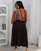 Reversible African Print Bomber Jacket with Black Viscose on the inner reverse | African print Biker Jacket | Ankara print Bomber Jacket | African Print Outerwear | African Winter  style for women | sustainable African Fashion | recycled African print clothing | Ethically sourced fashion | ethically sourced clothing | handmade clothing | African clothing for women | Ankara jacket | Tribal prints kimono | Floral African print clothing | Cotton Blazer | African print workwear | African clothing UK 