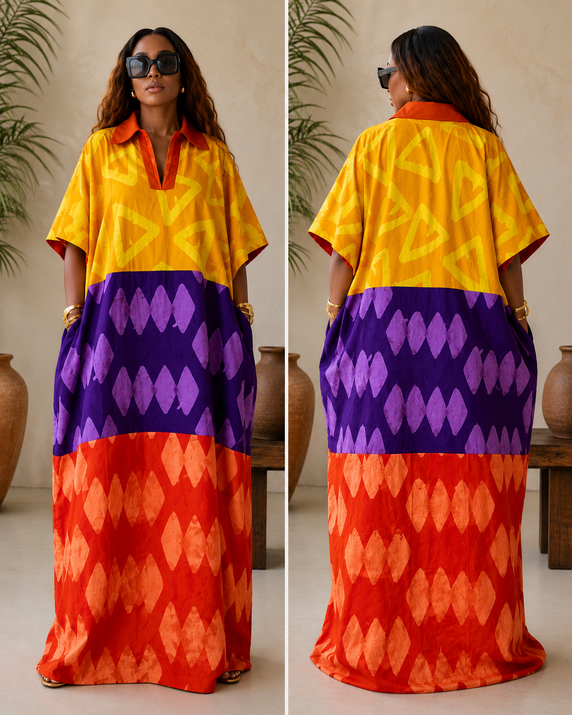 African Adire kampala dresses handmade with 100% cotton, Kampala tyed fabrics. Check out our range of African Kampala Adire dresses sustainable African Clothing handmade by local artisans in Africa. Kaftans, Boubou, Lounge wear, Bubu, comfortable boubou outfits, Plus size 