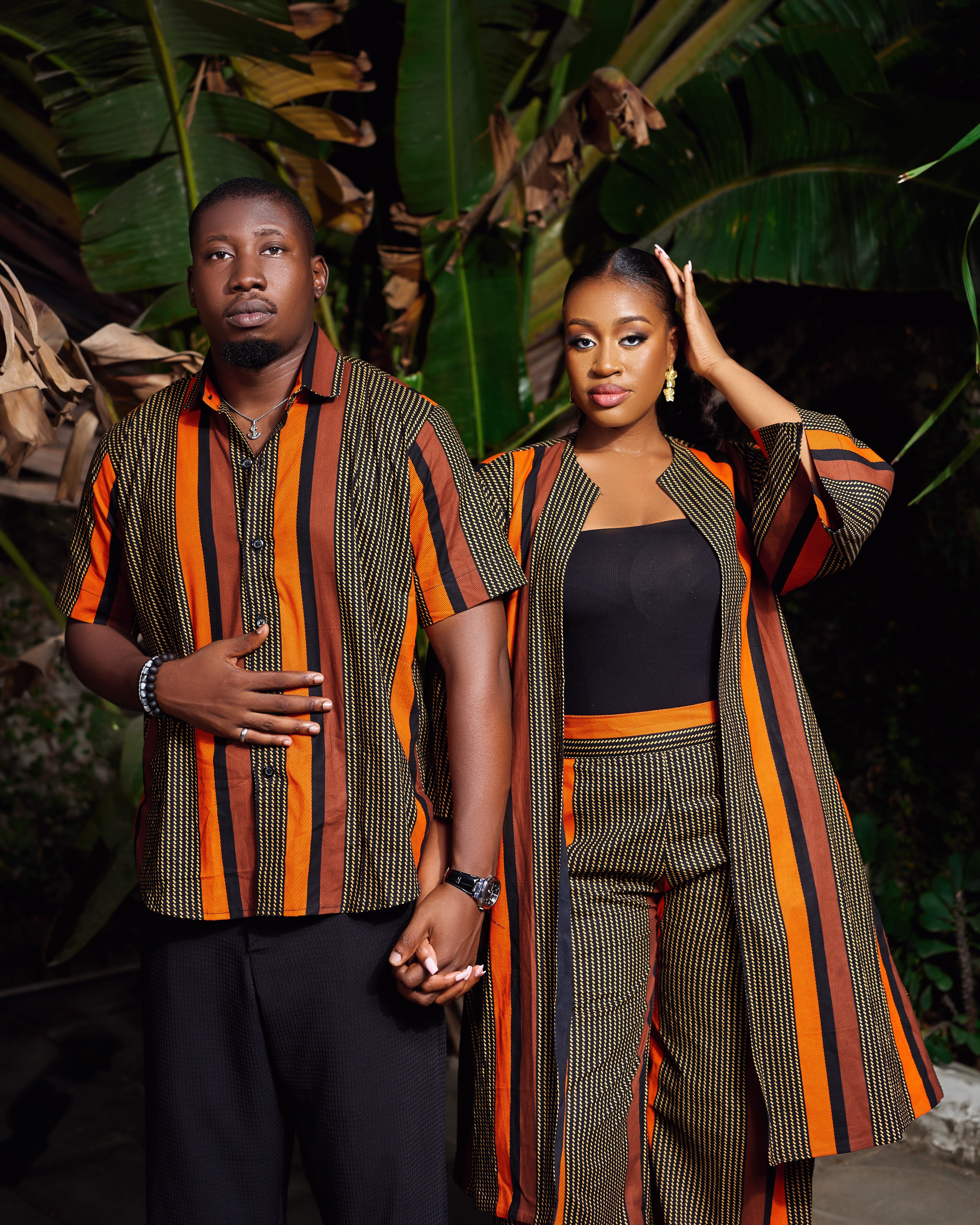 African Print outerwear | African print Jacket | Ankara kimono with headwrap| African Print Outerwear | Fall Fashion for African women | sustainable African Fashion | recycled African print clothing | Ethically sourced fashion | ethically sourced clothing | handmade clothing | African clothing for women | Ankara jacket | Tribal prints kimono | Floral African print clothing | Cotton Blazer | African print workwear | African clothing UK | Black-owned fashion brand | Kimono and Shorts set