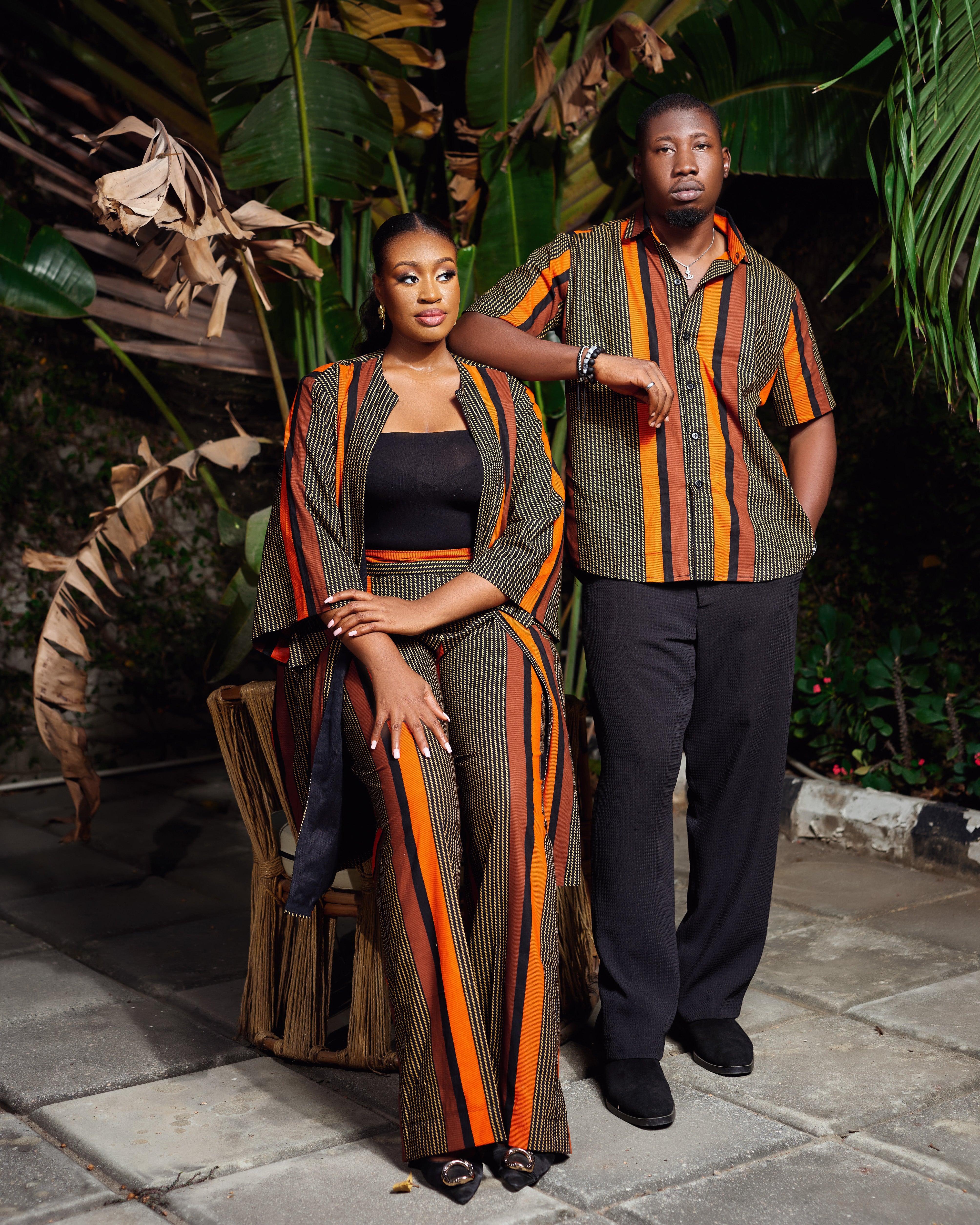 African Print outerwear | African print Jacket | Ankara kimono with headwrap| African Print Outerwear | Fall Fashion for African women | sustainable African Fashion | recycled African print clothing | Ethically sourced fashion | ethically sourced clothing | handmade clothing | African clothing for women | Ankara jacket | Tribal prints kimono | Floral African print clothing | Cotton Blazer | African print workwear | African clothing UK | Black-owned fashion brand | Kimono and Shorts set