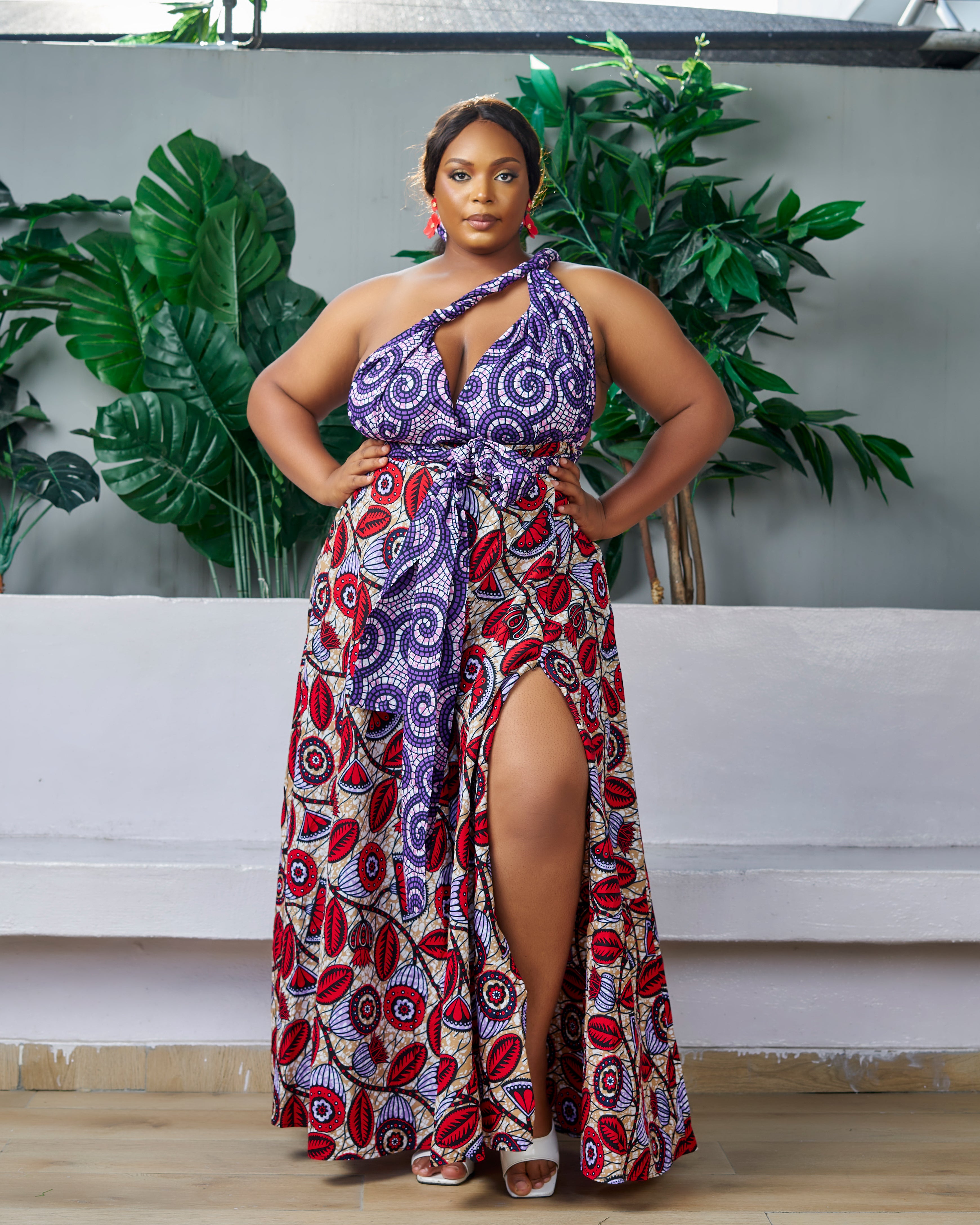 Plus size african print maxi dress sales