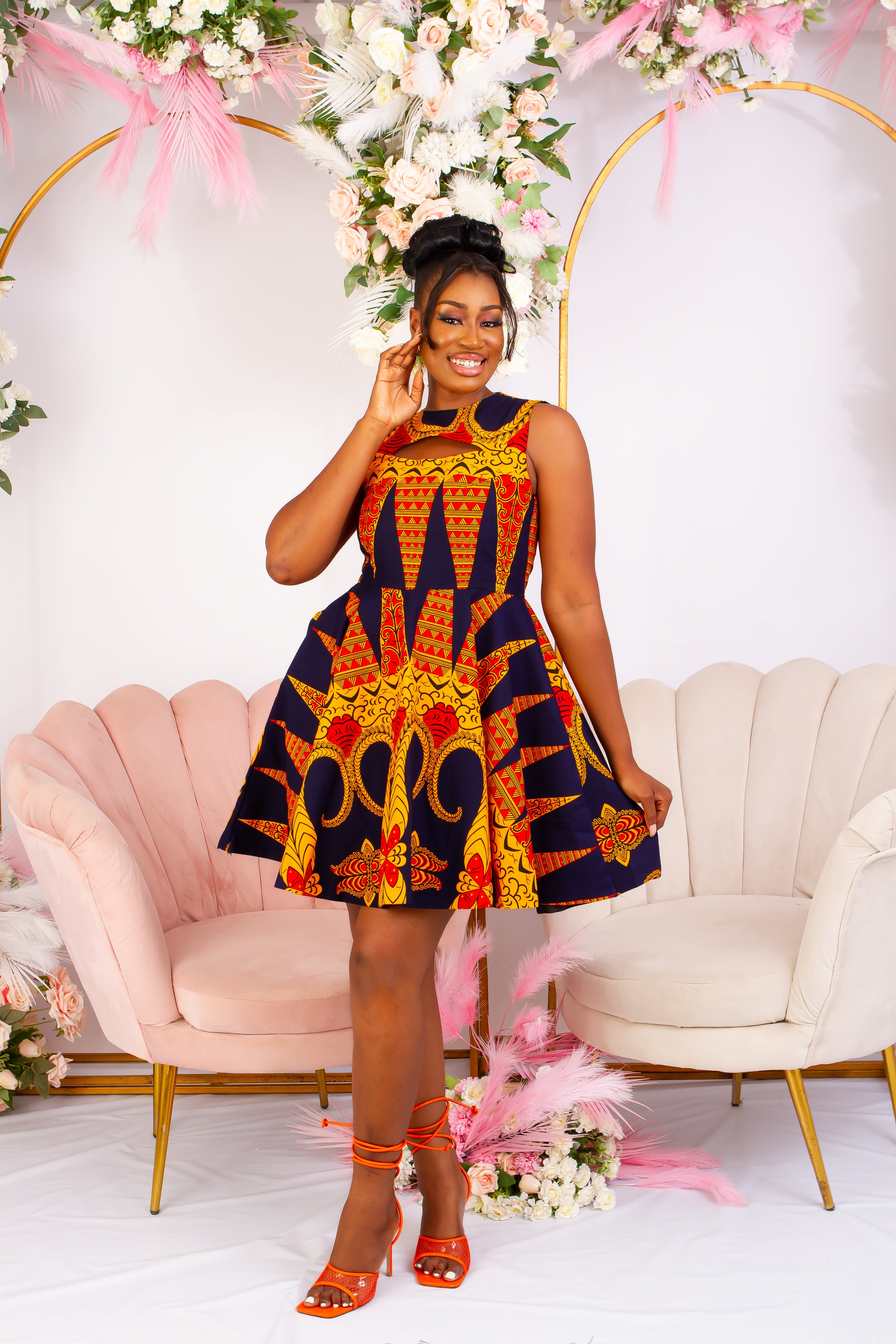 Ankara A shape gown for women by omolara-apparel- - Long dresses - Afrikrea