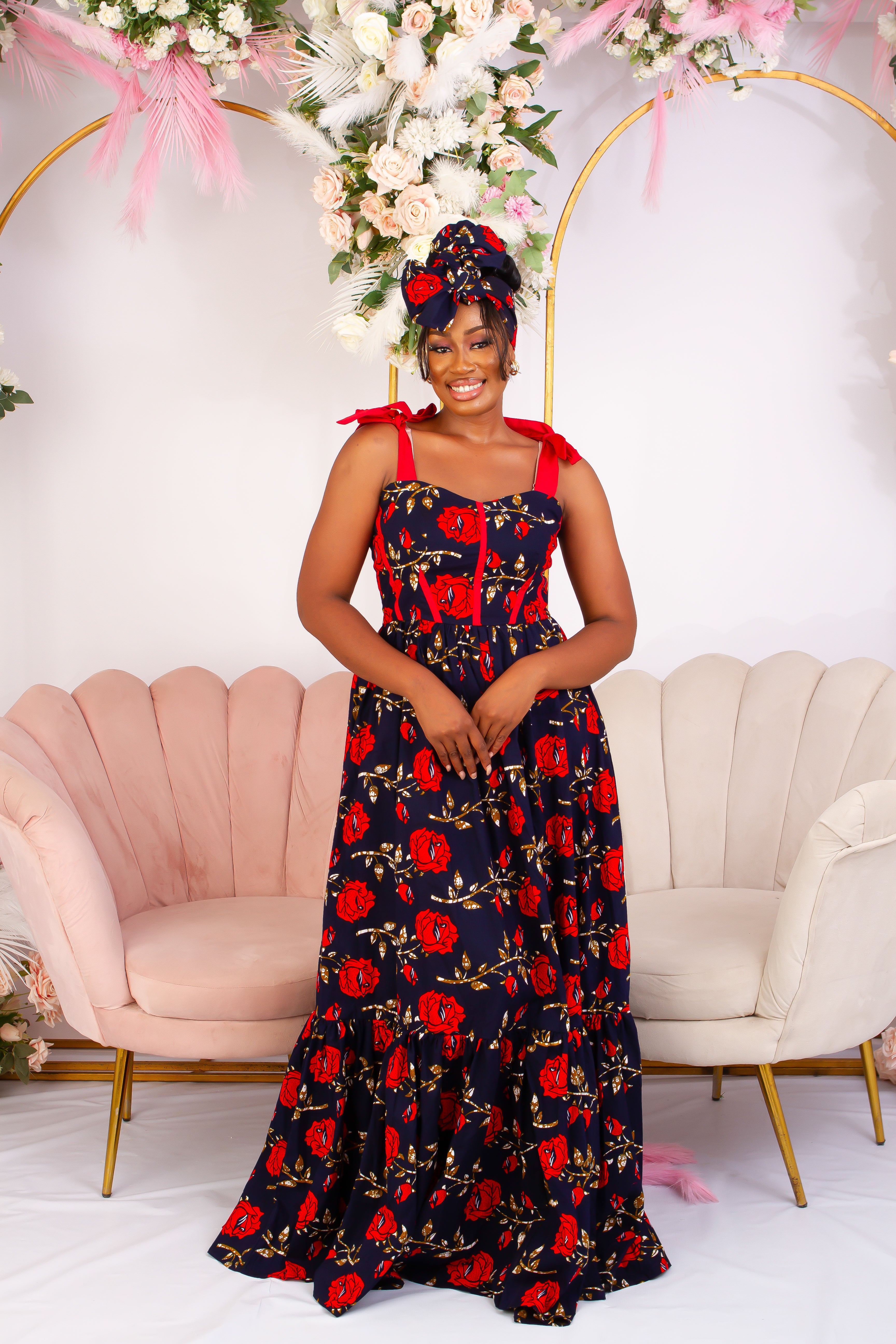 navy and red maxi dress Polished Perfection Plaid Maxi Dress in Navy Curves