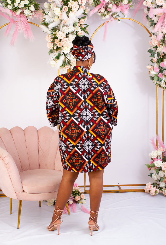 Discover trendy sustainable African apparel in the UK. Handmade African Print Kimono, African print coverups, outerwear for a day on the beach African print Jacket| Ankara jacket | Tribal prints kimono | Floral African print clothing | Cotton Blazer | African print workwear | African clothing UK | Black-owned fashion brand | UK Based African Fashion Brand
