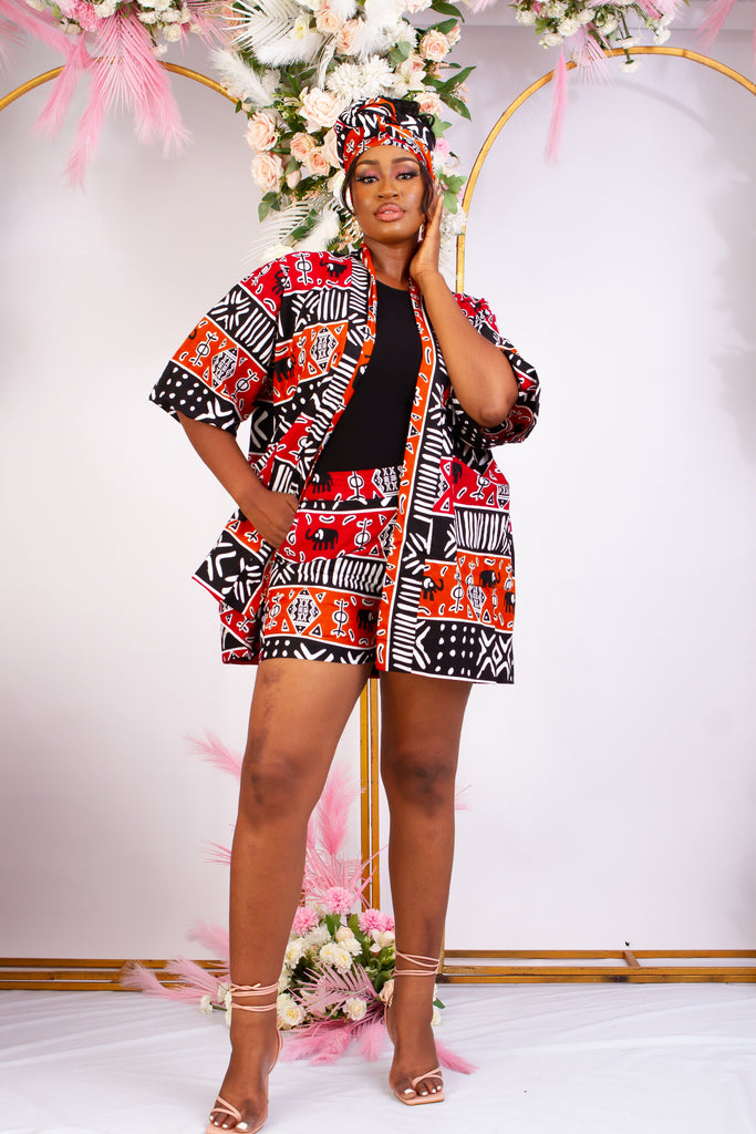 Discover trendy sustainable African apparel in the UK. Handmade African Print Kimono, African print coverups, outerwear for a day on the beach African print Jacket| Ankara jacket | Tribal prints kimono | Floral African print clothing | Cotton Blazer | African print workwear | African clothing UK | Black-owned fashion brand | UK Based African Fashion Brand