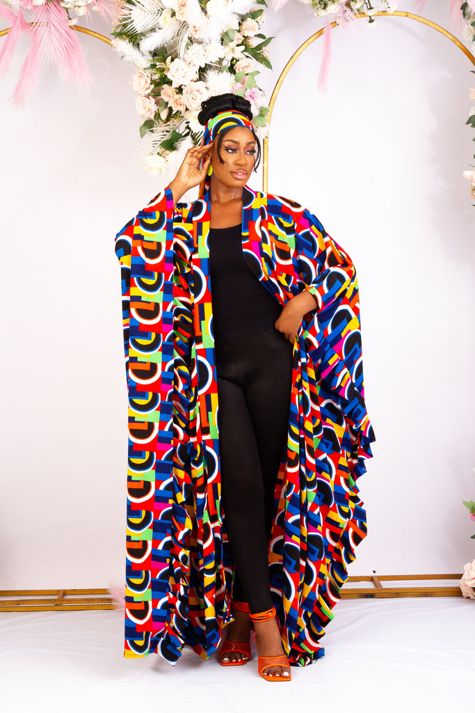  Discover trendy sustainable African apparel in the UK. Handmade African Print Kimono, African print coverups, outerwear for a day on the beach African print Jacket| Ankara jacket | Tribal prints kimono | Floral African print clothing | Cotton Blazer | African print workwear | African clothing UK | Black-owned fashion brand | UK Based African Fashion Brand