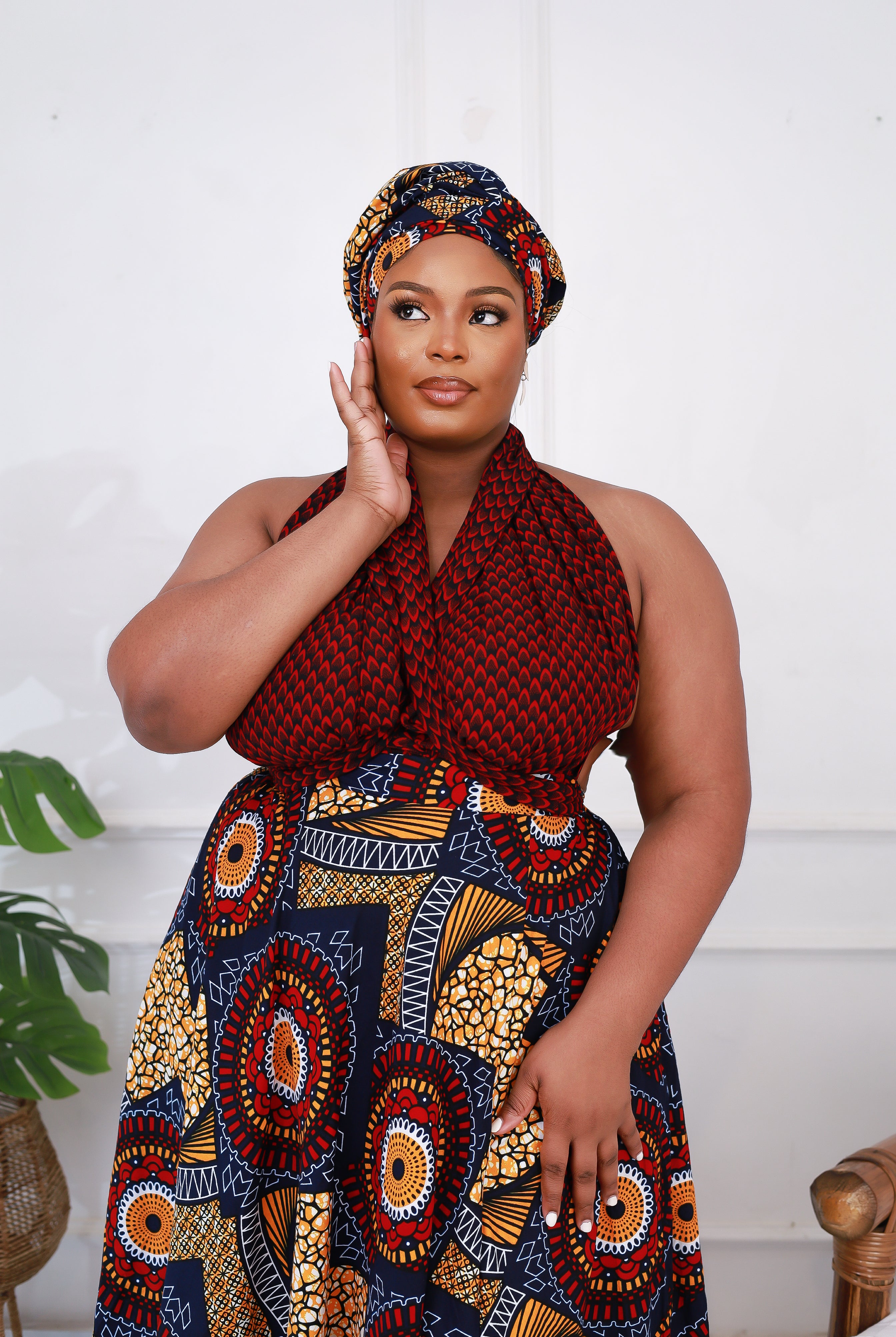 Ankara Print Maxi Dress/ African Print Maxi Dress/ African Womens Clothing/  Maxi Dress Lady Seray by GITAS Portal -  UK