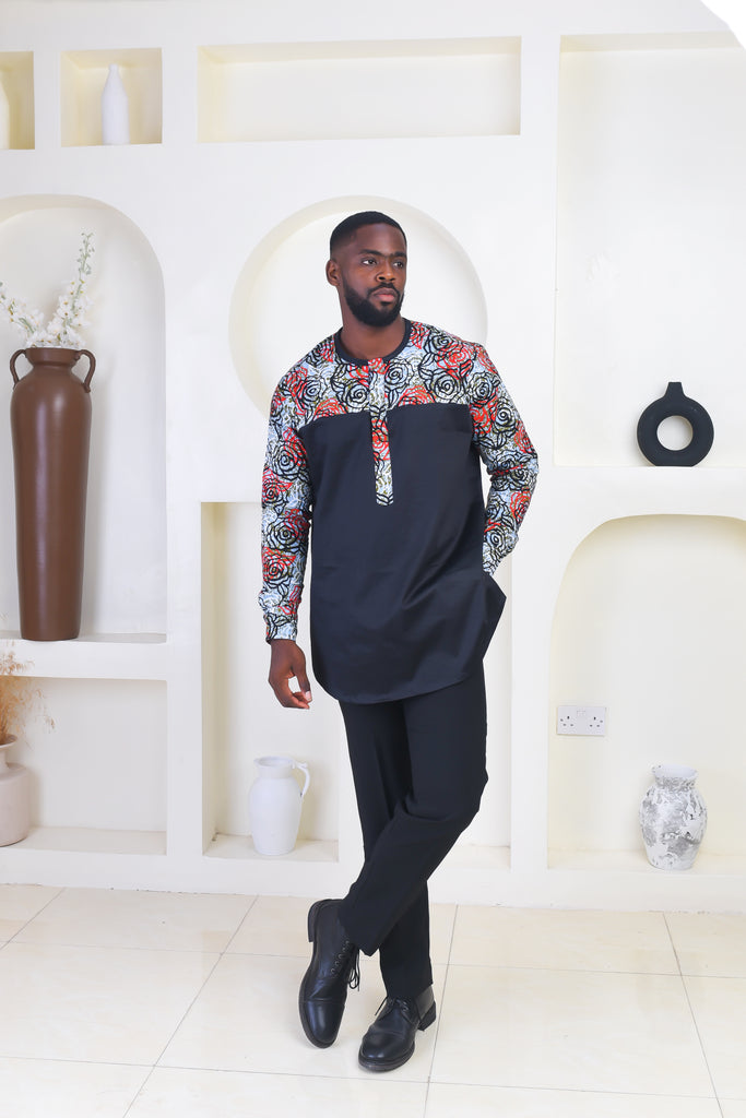  African print Shirt for Men | African Ankara Sweatshirt | African Clothing for Men | African print long sleeve shirt | Modern African Clothing for men | African shirt | Tribal pattern shirt for men | Ankara shirt | African print shorts | African print clothing UK | African print apparel | African Print clothing online | Trendy African clothing store | Buy African outfits for men | Matching African Print outfits | 2 pcs African print clothing