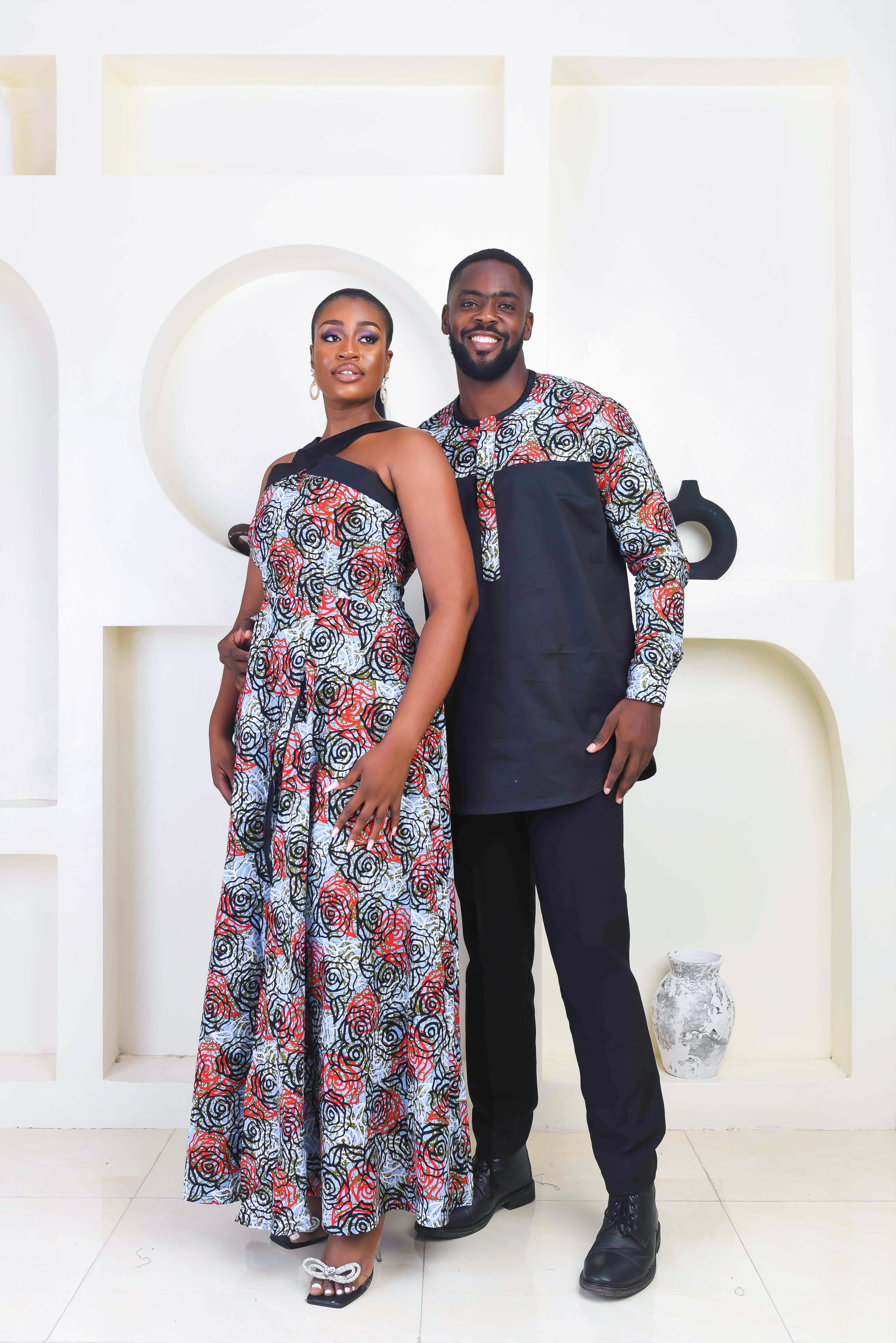 African Print Matching Outfits for African Couples Shop CUMO