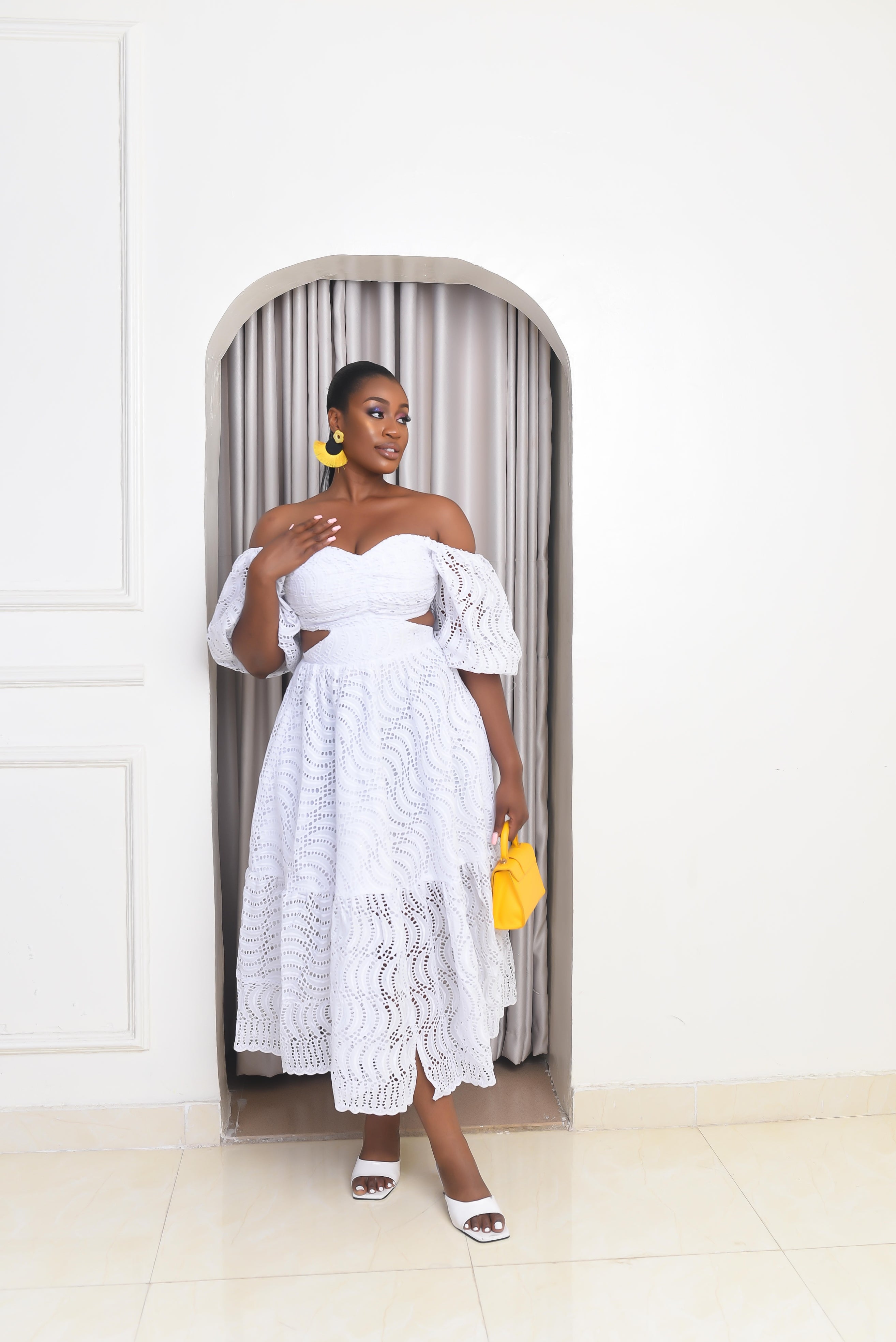 White off the shoulder dress plus size discount
