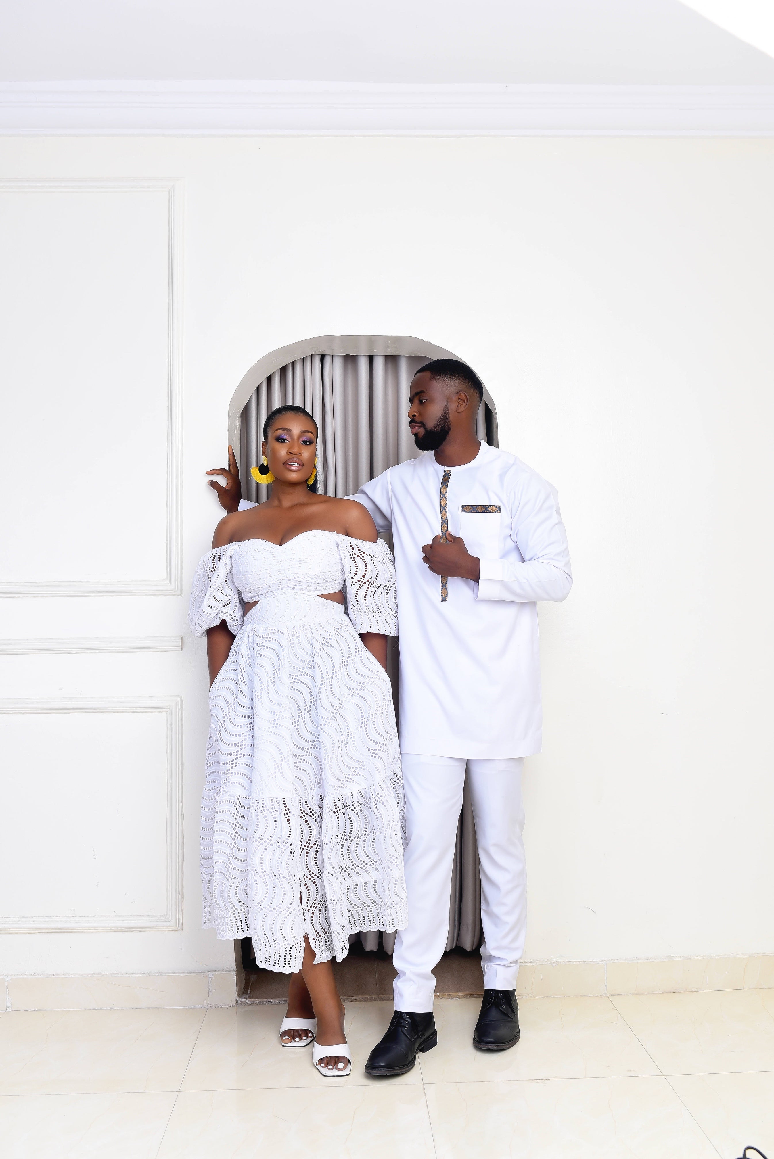 All white african dress 2025