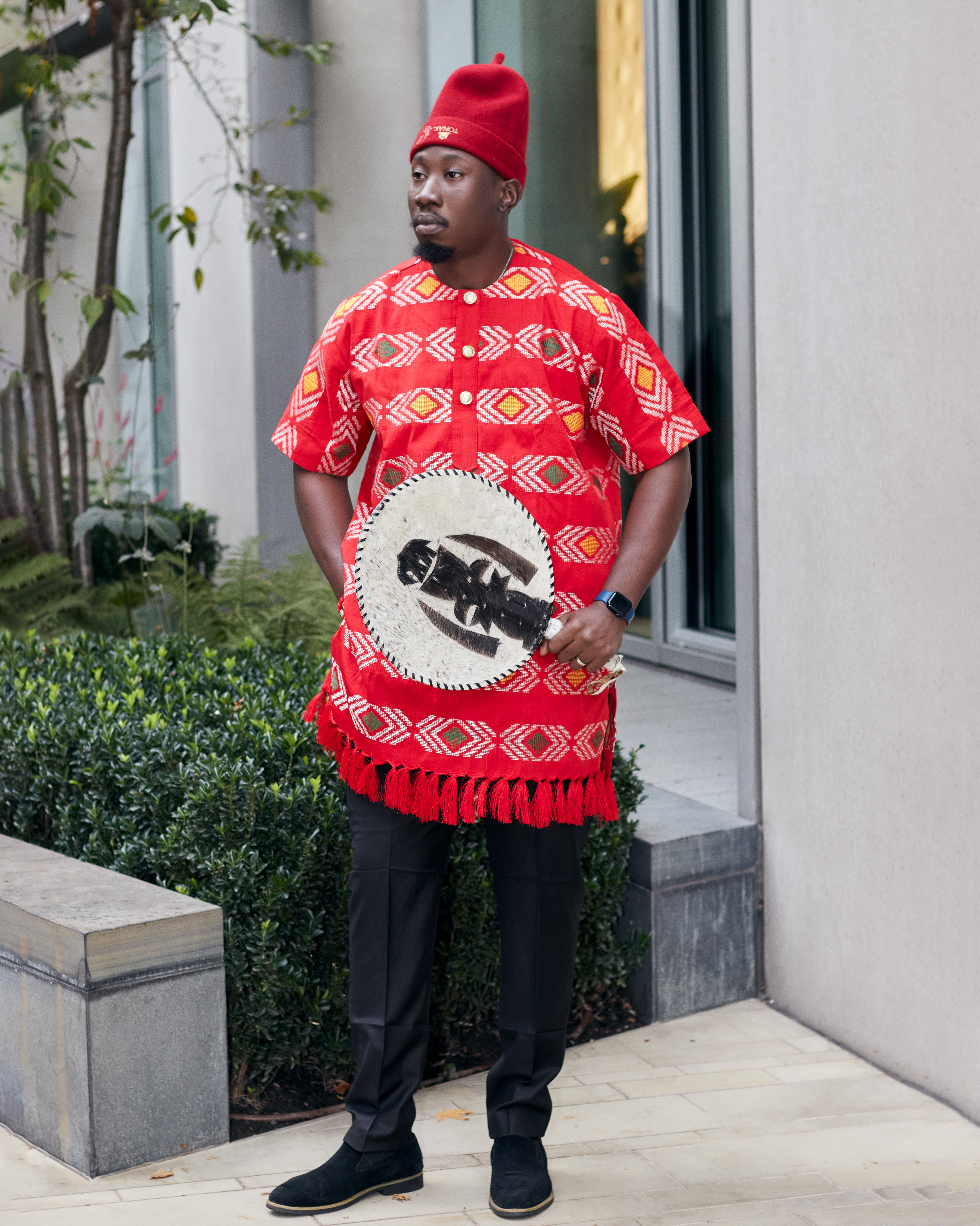 Igbo Chieftaincy Red Cap crafted for cultural ceremonies, weddings, Traditional Nigerian menswear with timeless heritage style. Shop authentic Chieftaincy Caps