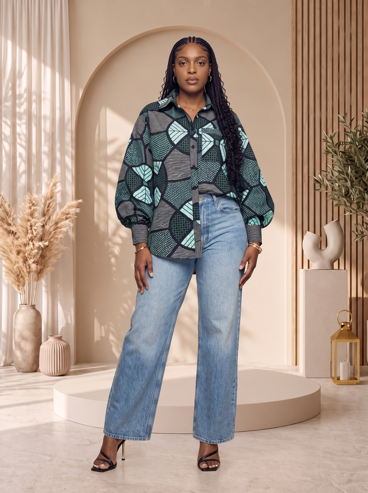 African print shirt women, African print oversized shirt, Ankara shirt women UK, African print blouse, balloon sleeve shirt women, African wax print shirt, oversized African shirt, contemporary African fashion UK, African print top women, CUMO London shirt