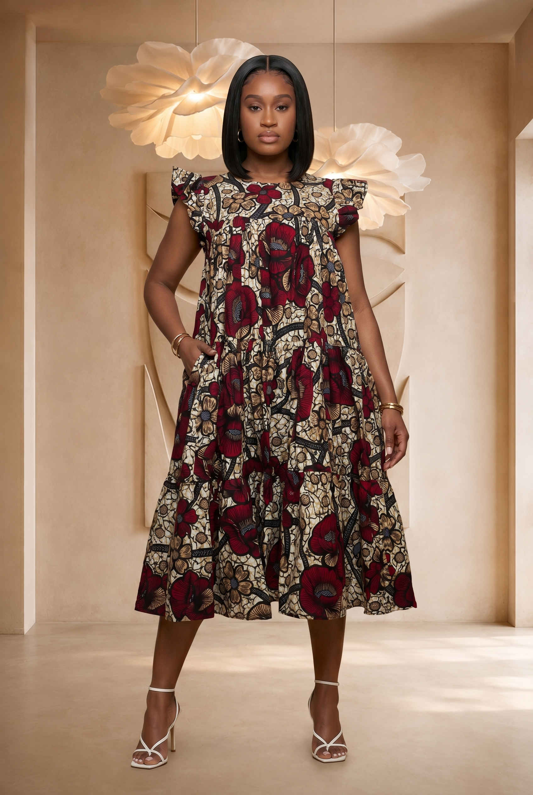 Buy African Print Summer Midi Dresses