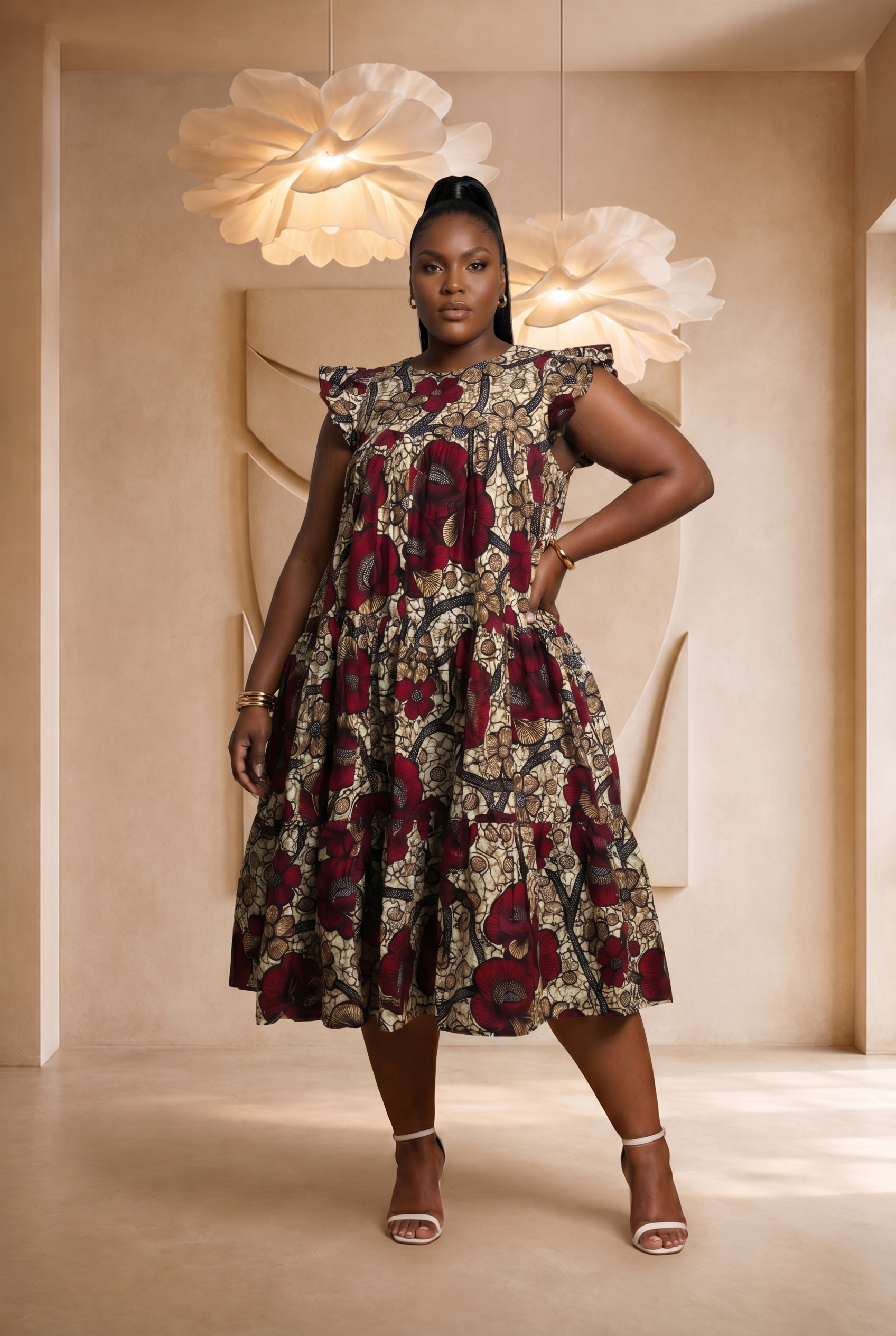 elegant midi dresses uk Milly Floral Embroidery Mesh Sequin Dress – Cortland Park