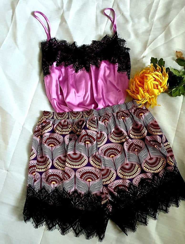 African sleepwear | African print Sleepwear | African print nightwear | African Print Pyjamas | Sleepwear for African women | sustainable nightwears | recycled nightwear | Ethically sourced fashion | ethically sourced clothing | handmade clothing | African clothing for women | Silk nightwear | Tribal prints | ethnic patterns | silk sleepwear | Sleepwear | African clothing UK | Black-owned fashion 
